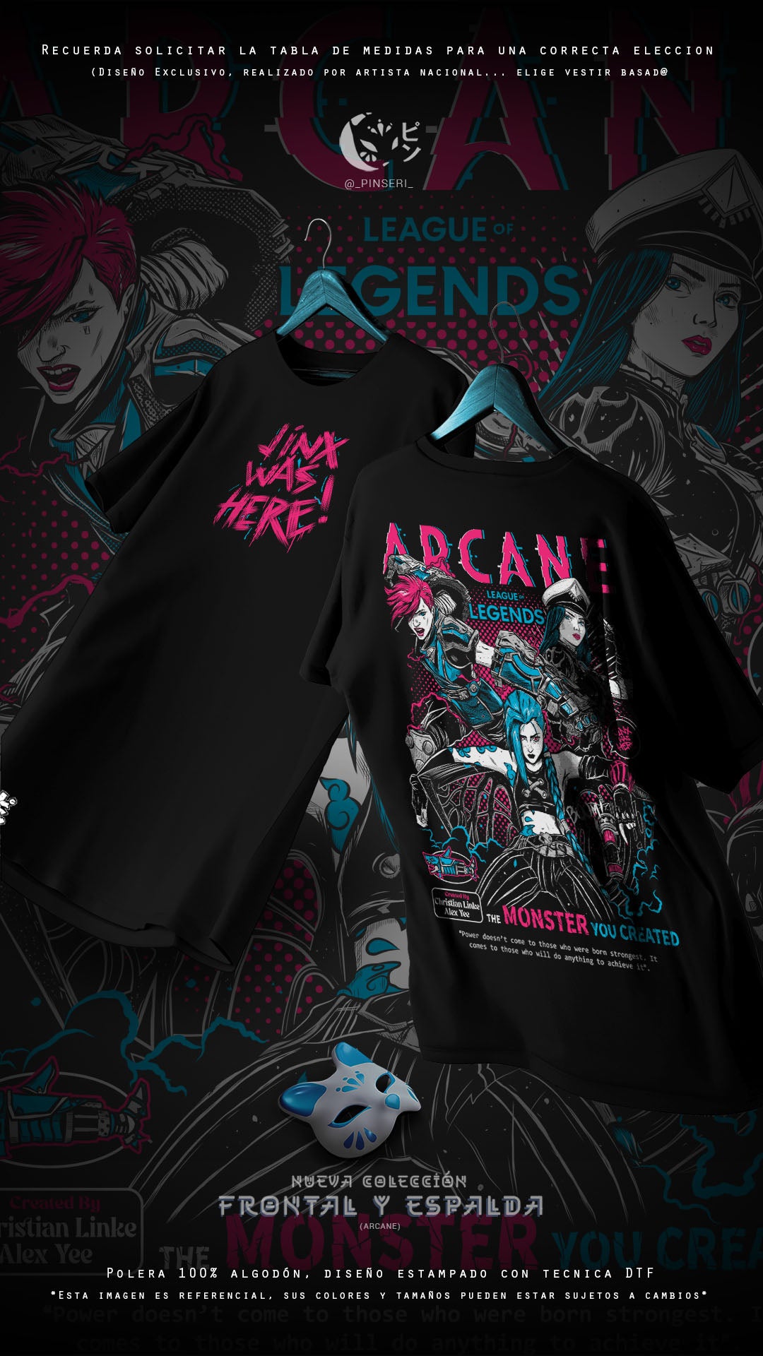 Diseño Arcane Frontal y Espalda