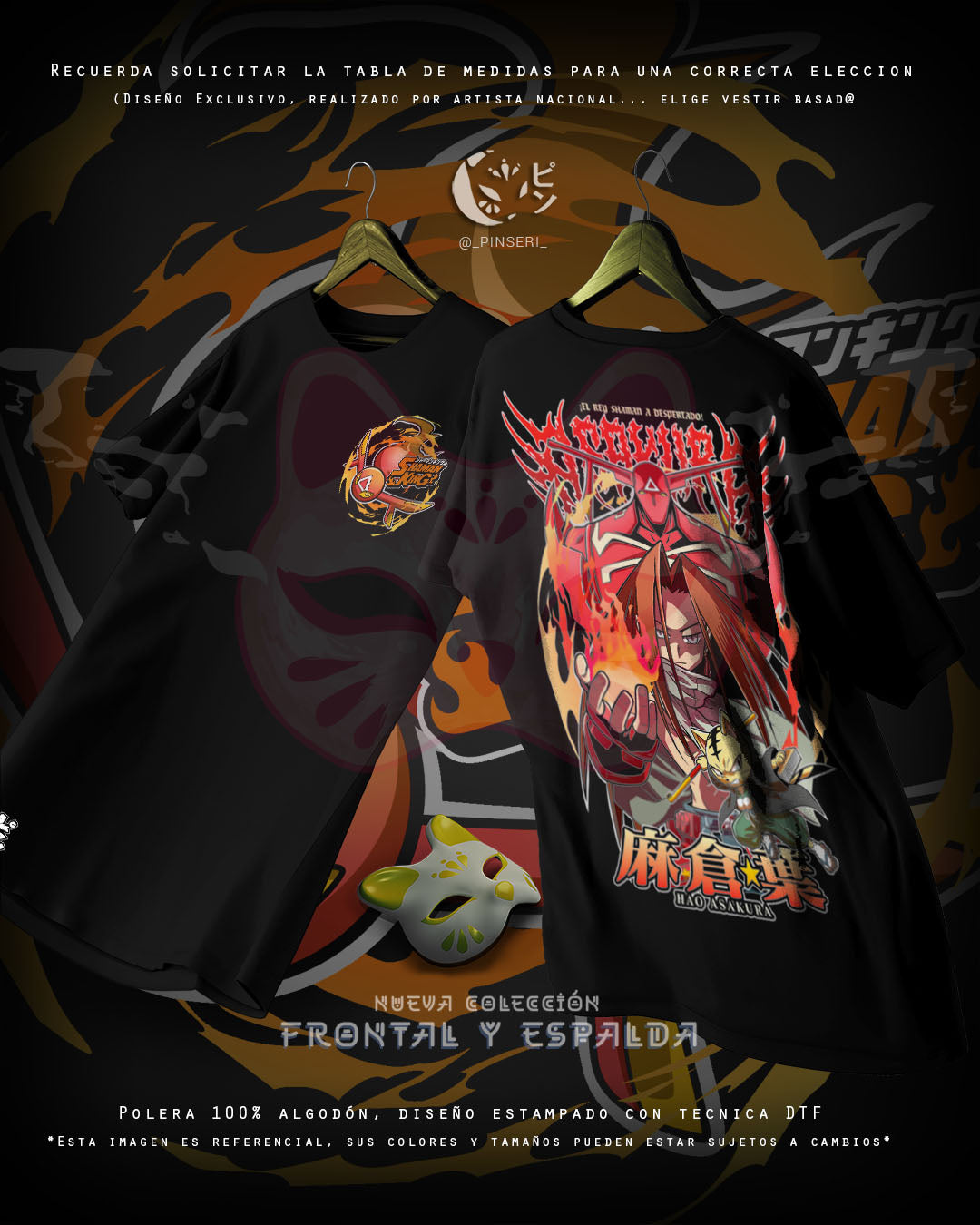 Diseño Hao Asakura - Shaman King Frontal y Espalda