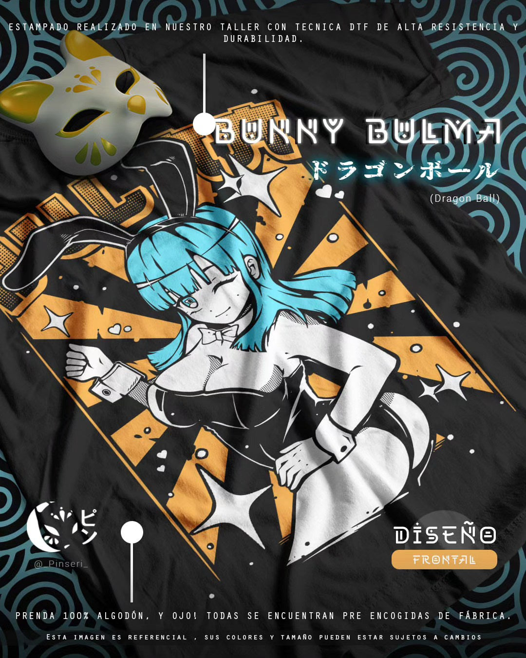 Diseño Bunny Bulma - Dragon Ball Tradicional