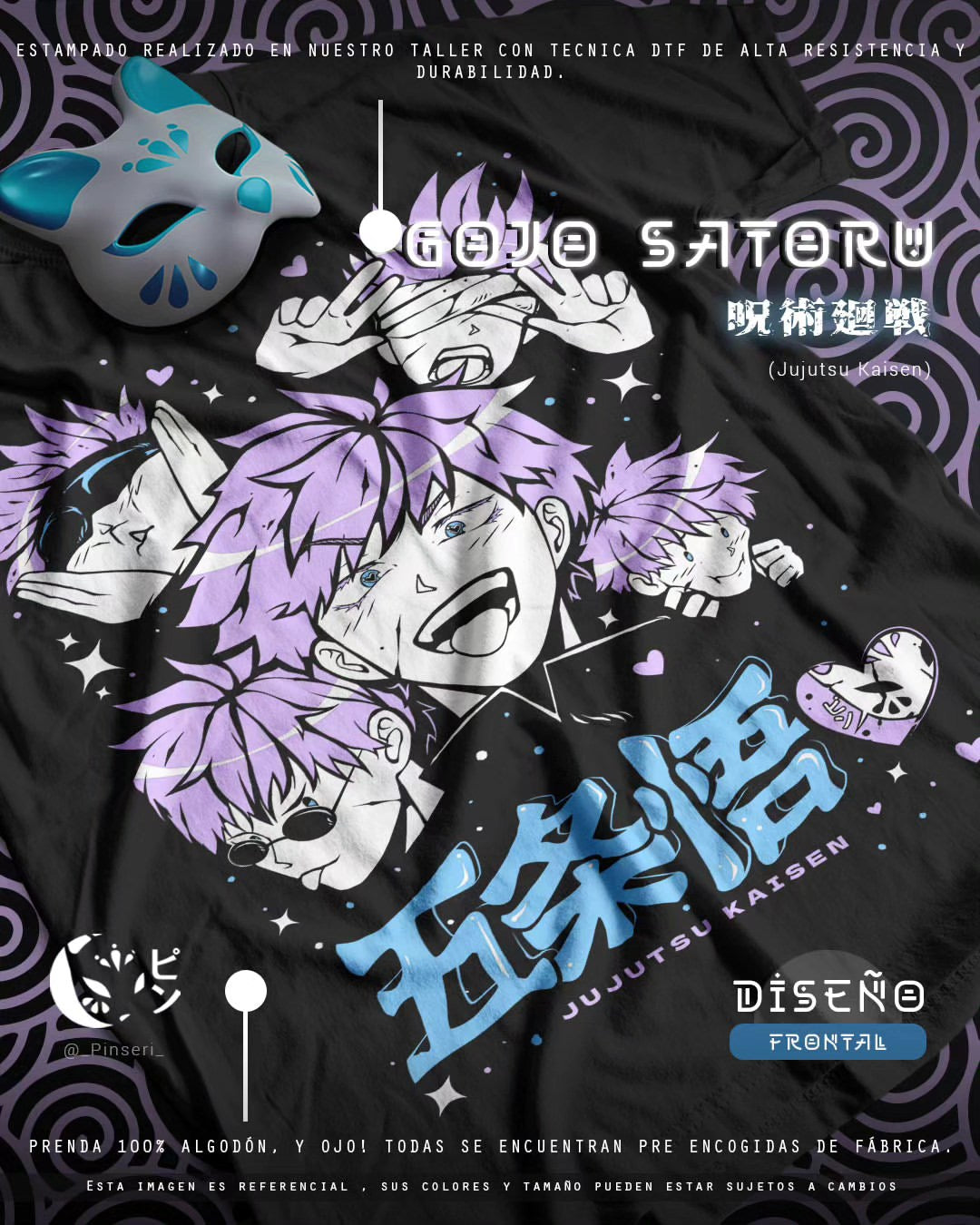 Diseño Gojo Satoru - Jujutsu Kaisen Tradicional