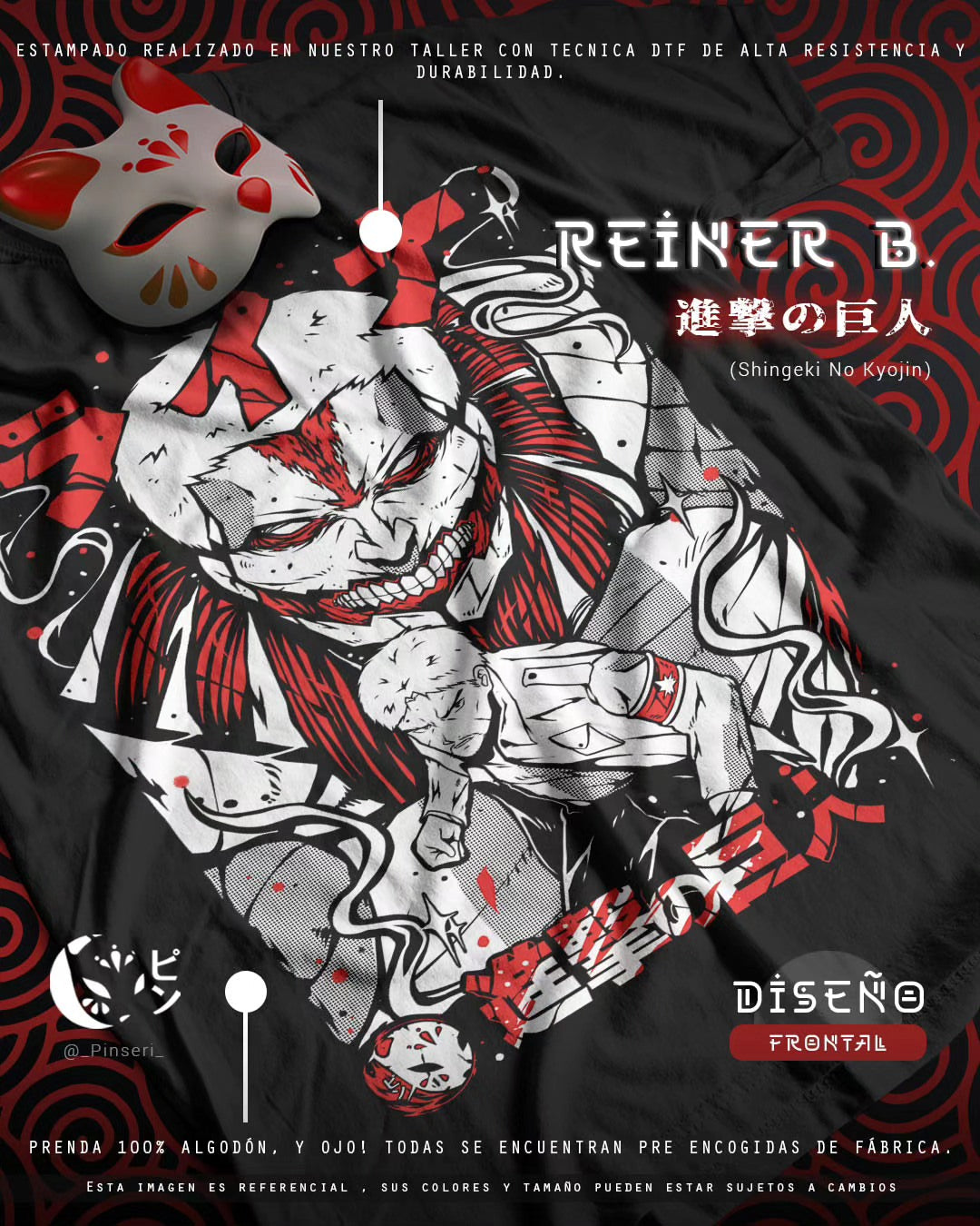 Diseño Reiner B.  - Shingeki no Kyojin Tradicional
