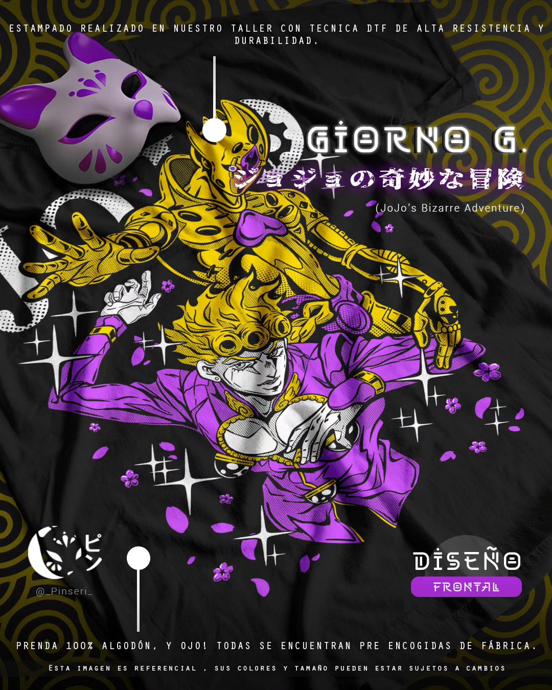 Diseño Giorno Giovanna -  JoJo's Bizarre Adventure Tradicional