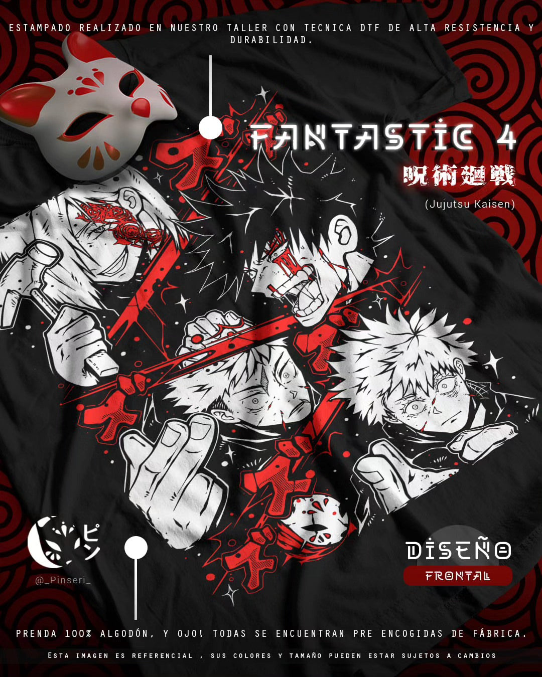 Diseño Fantastic 4 - Jujutsu Kaisen Tradicional