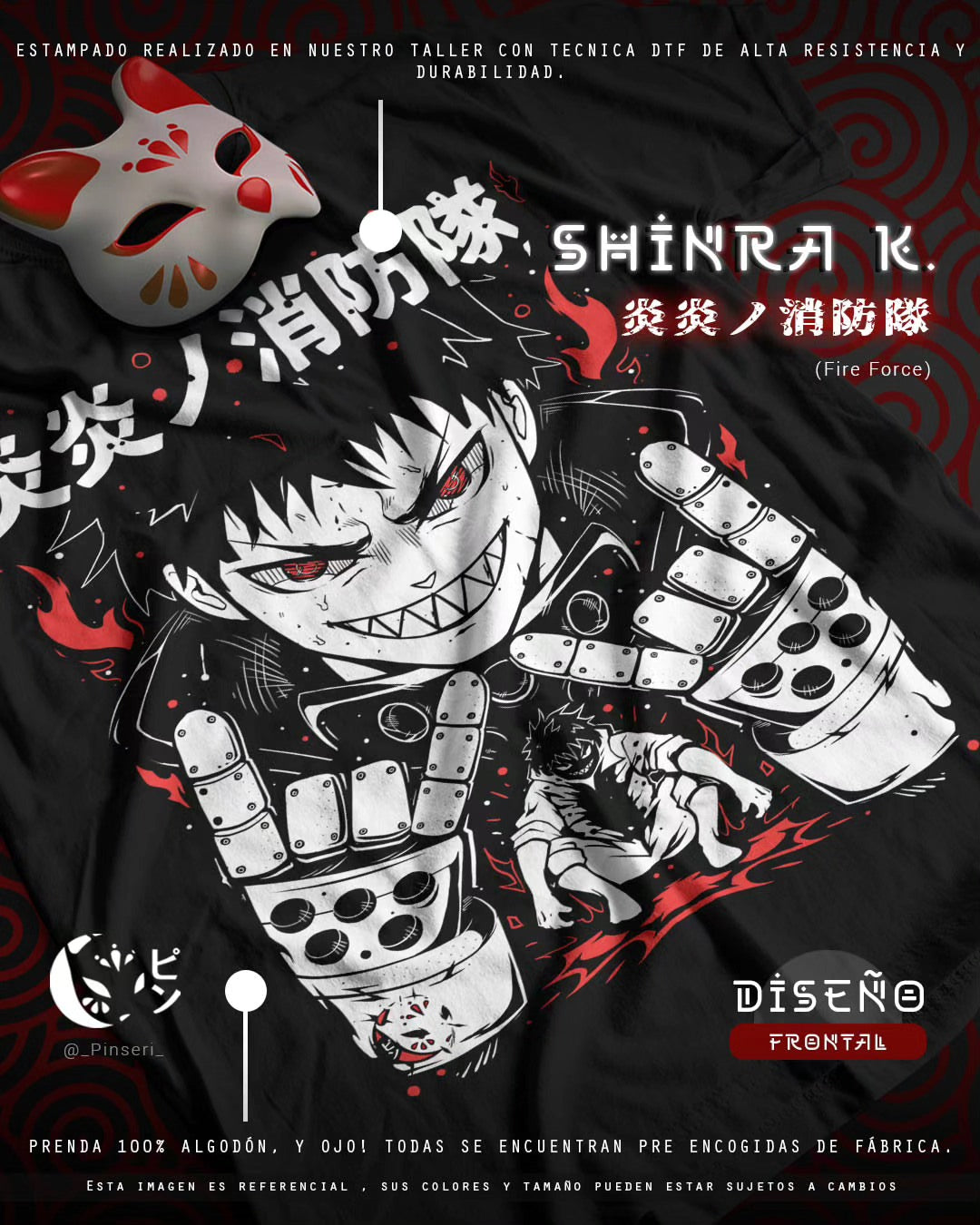 Diseño Shinra Kusakabe - Fire Force Tradicional