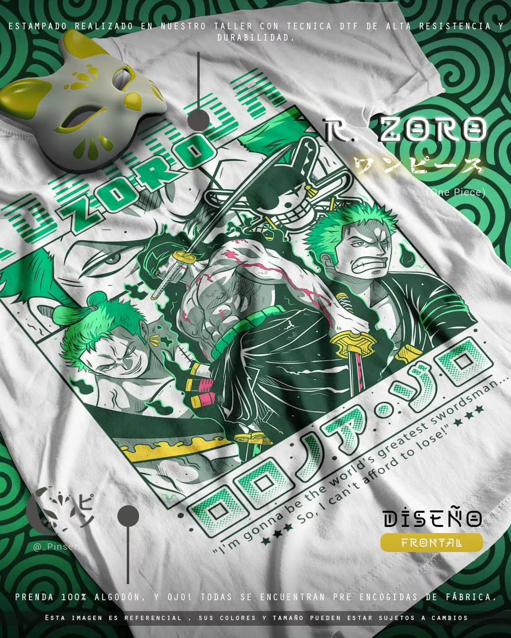 Diseño R. Zoro - One Piece Tradicional