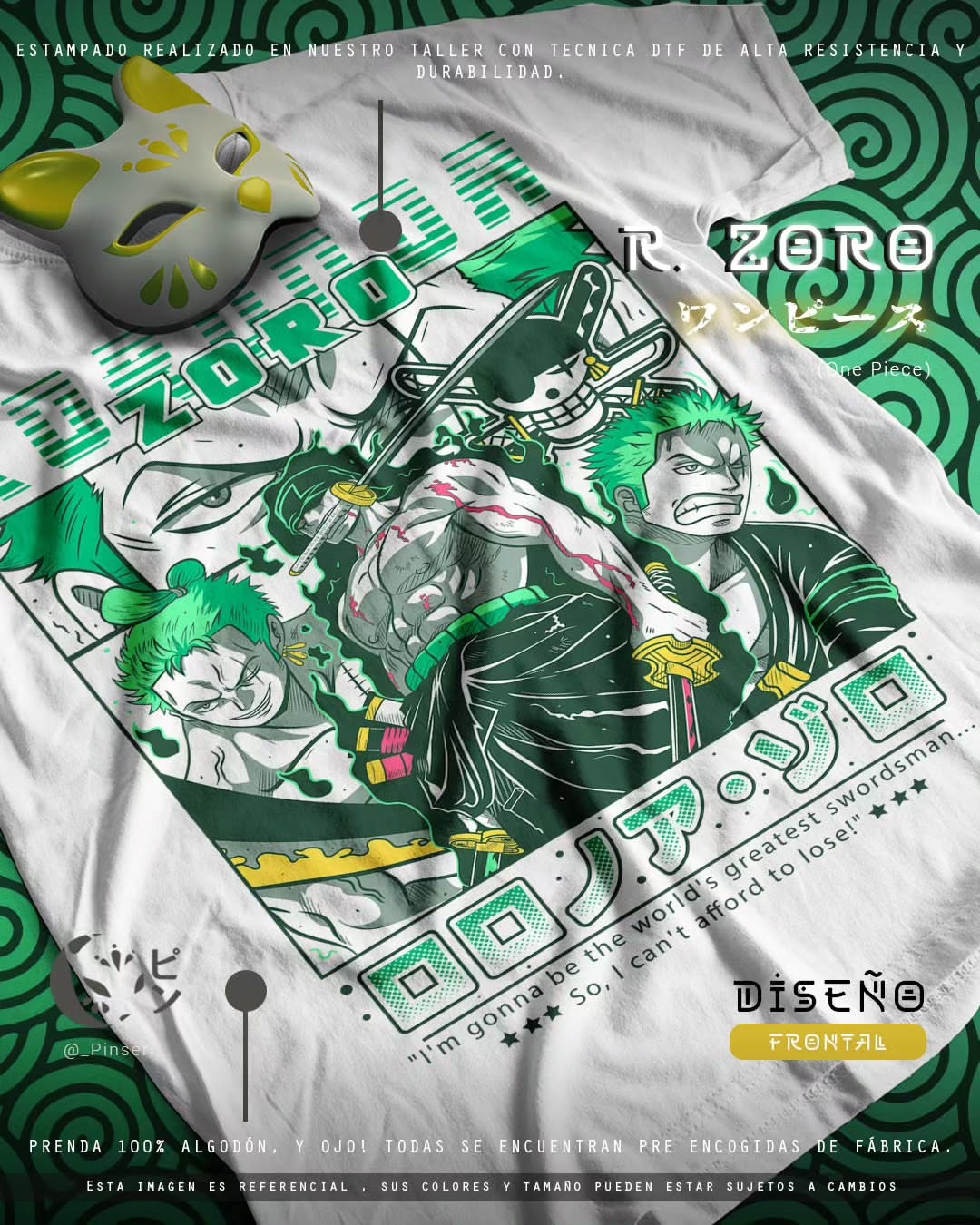 Diseño R. Zoro - One Piece Tradicional