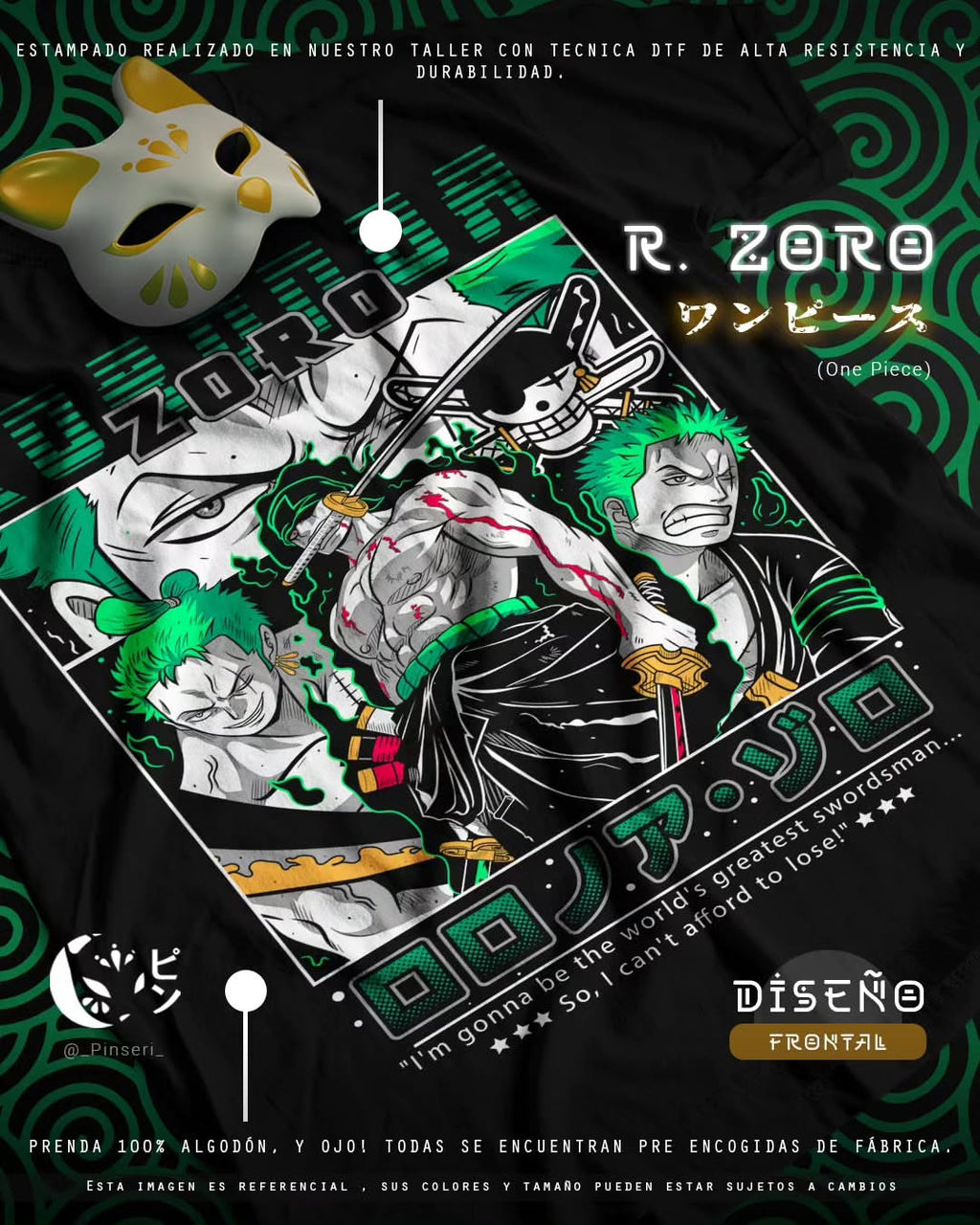 Diseño R. Zoro - One Piece Tradicional