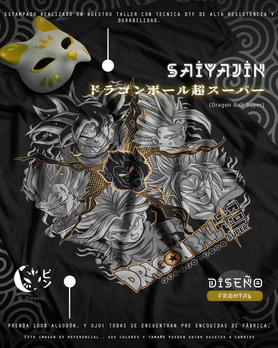 Diseño Saiyajin - Dragon Ball Z Tradicional