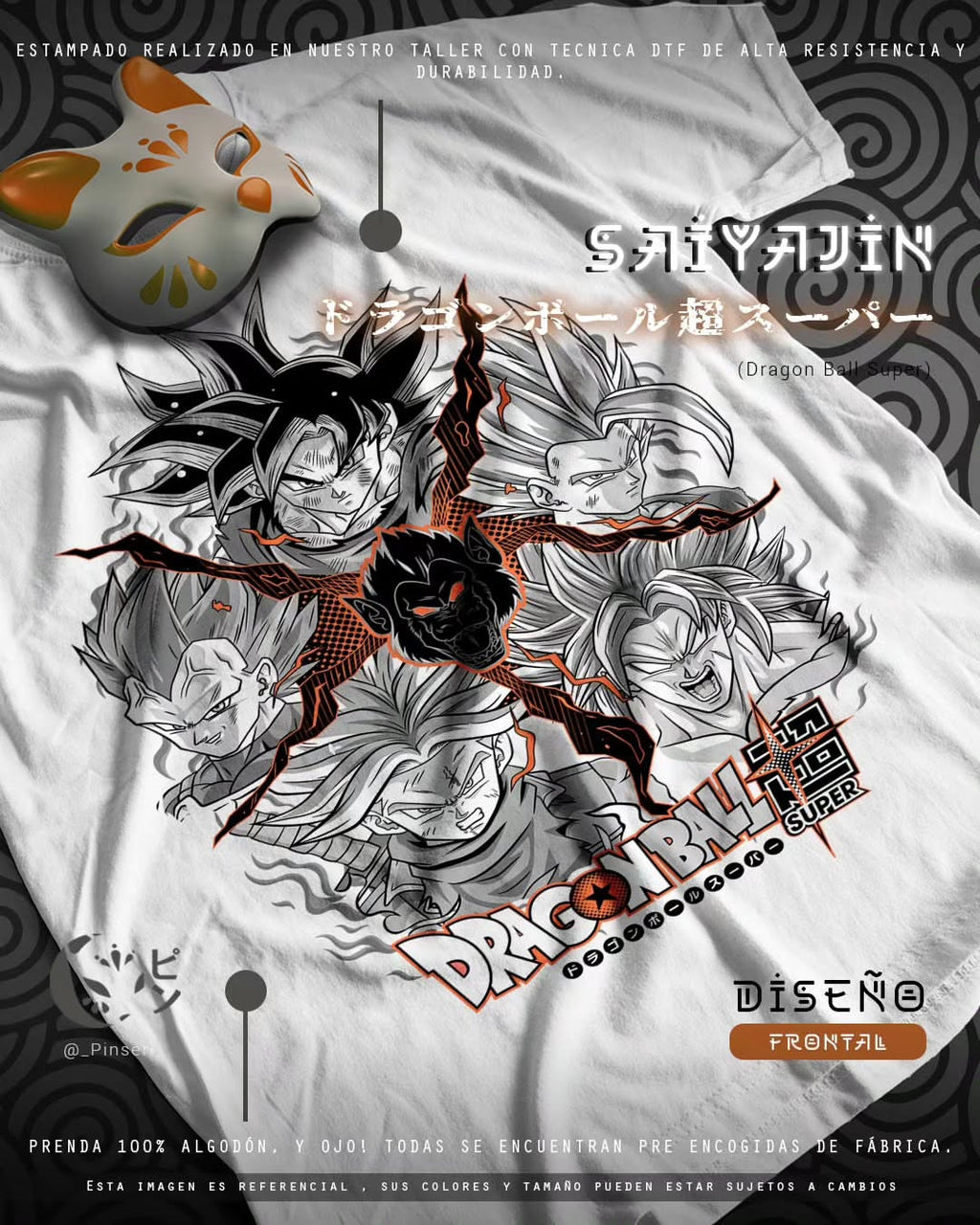 Diseño Saiyajin - Dragon Ball Z Tradicional
