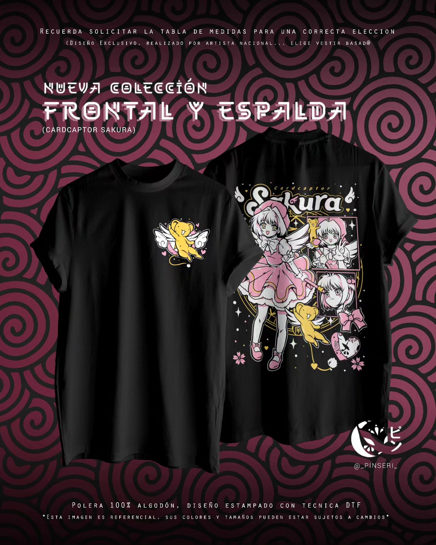 Diseño Sakura Kinomoto Frontal y Espalda