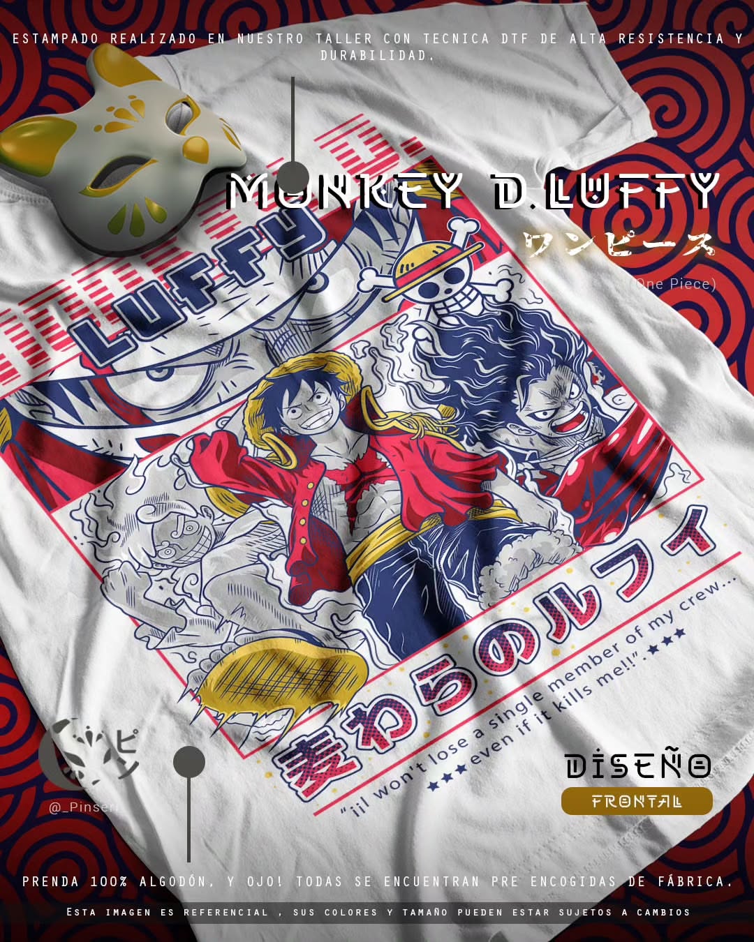 Diseño Monkey D. Luffy - One Piece Tradicional
