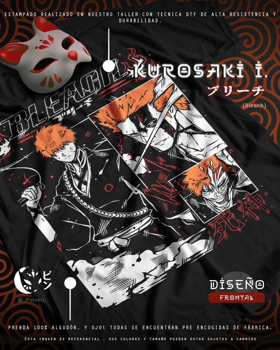 Diseño Kurosaki Ichigo - Bleach Tradicional