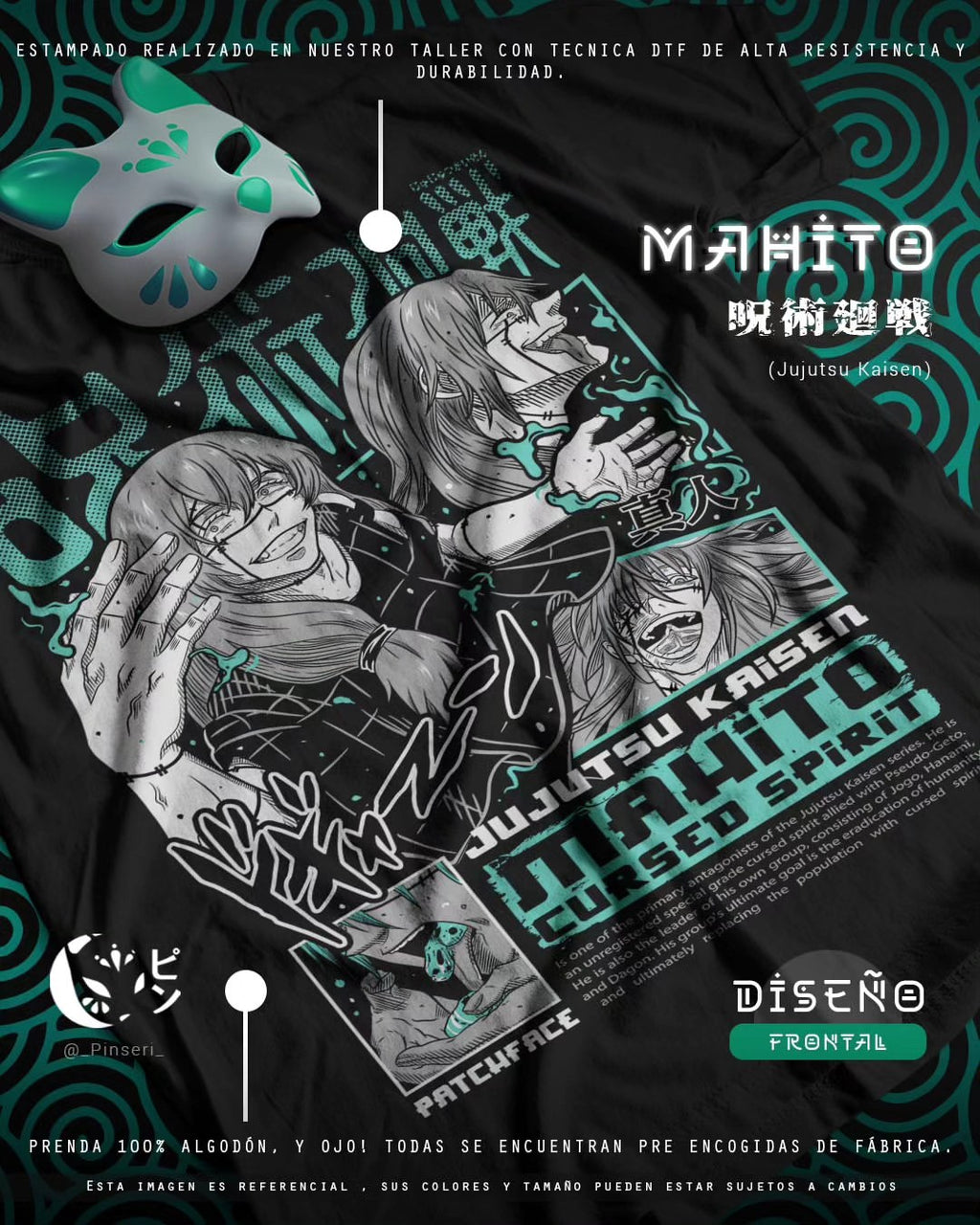 Diseño Mahito - Jujutsu Kaisen Tradicional