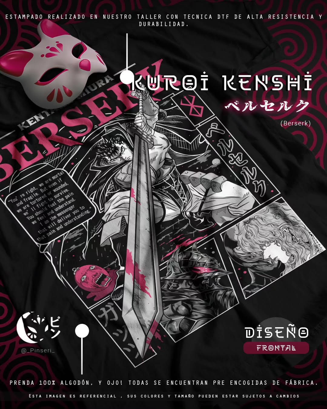Diseño Kuroi Kenshi - Berserk Tradicional