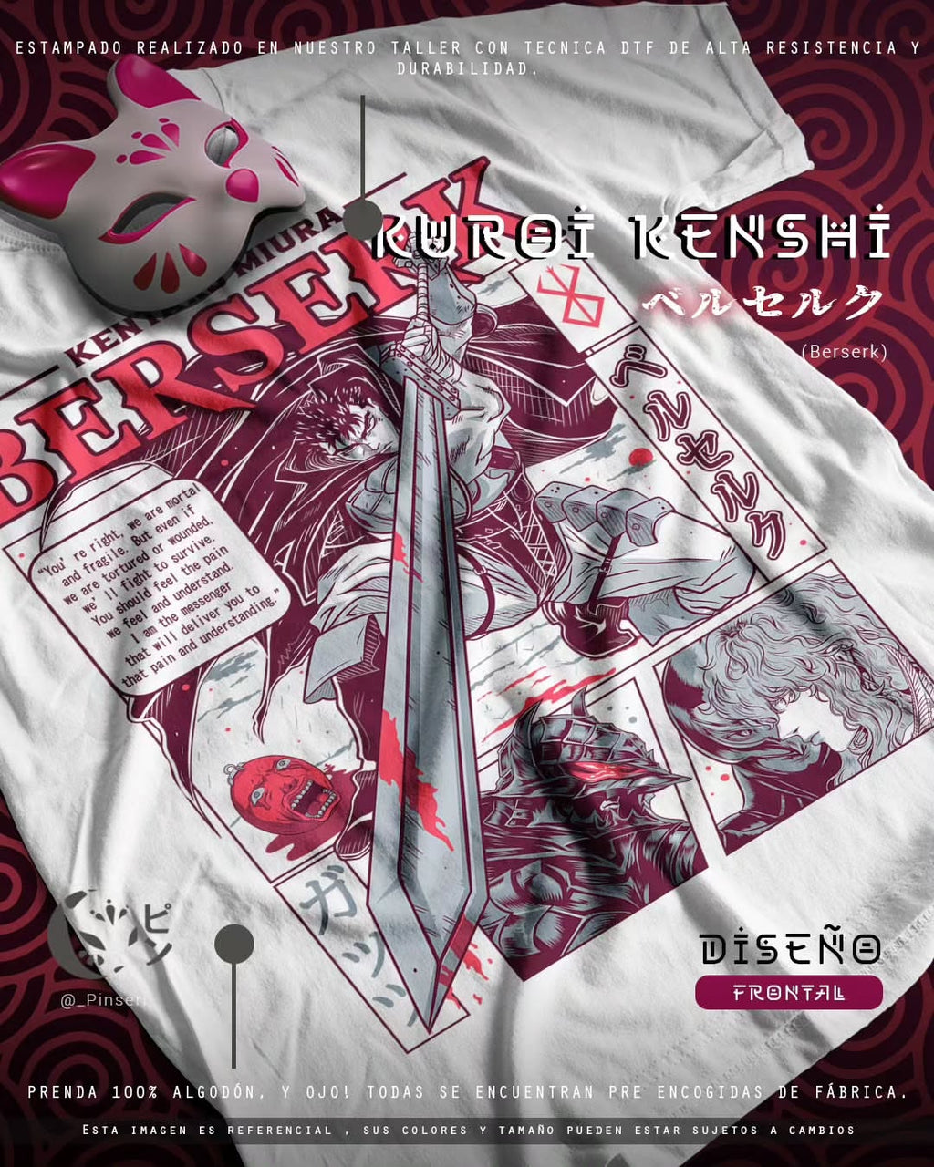 Diseño Kuroi Kenshi - Berserk Tradicional