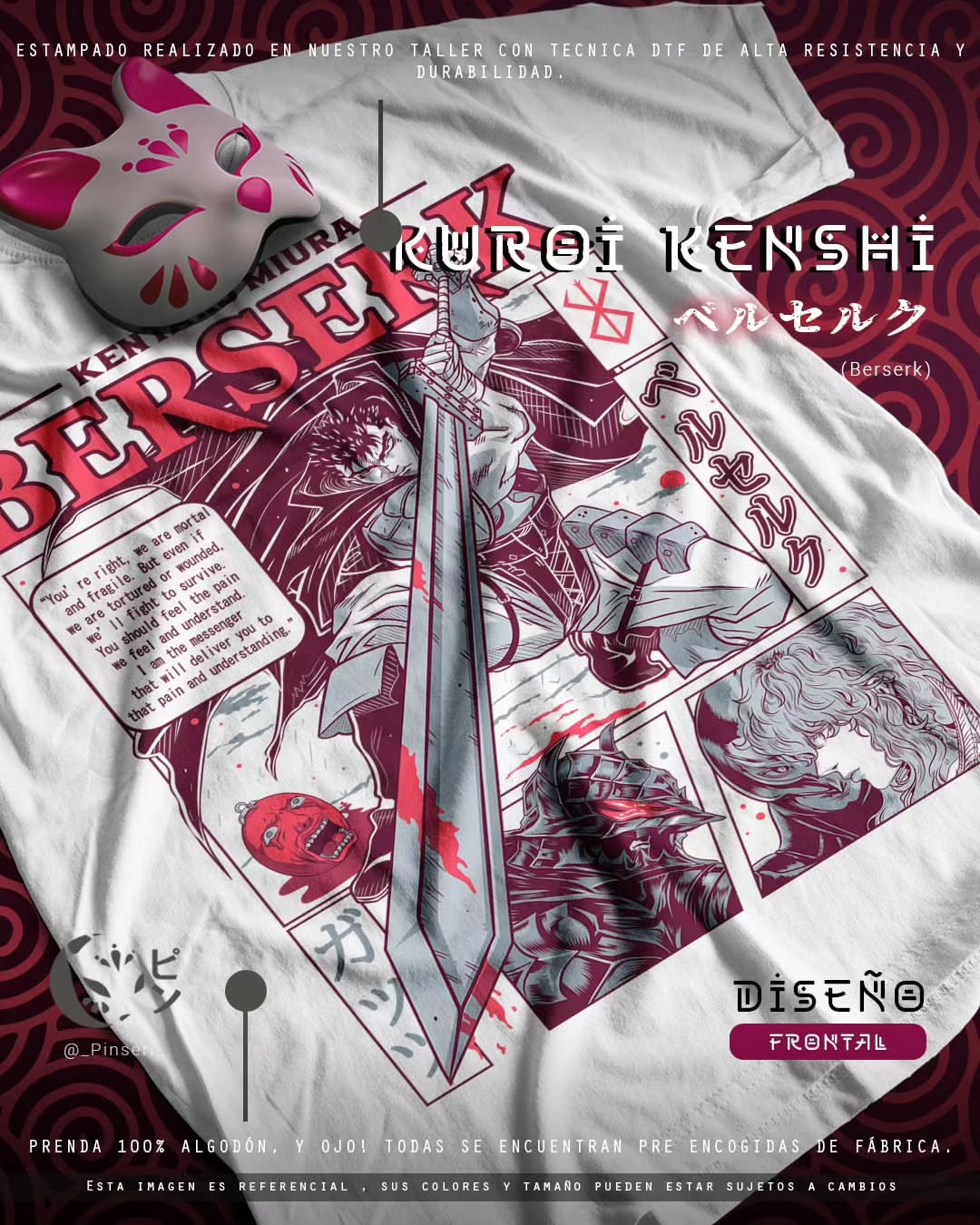 Diseño Kuroi Kenshi - Berserk Tradicional