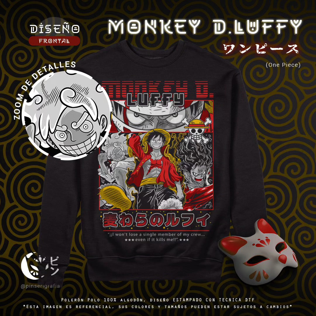 Polo Diseño Monckey D. Luffy - One Piece Tradicional