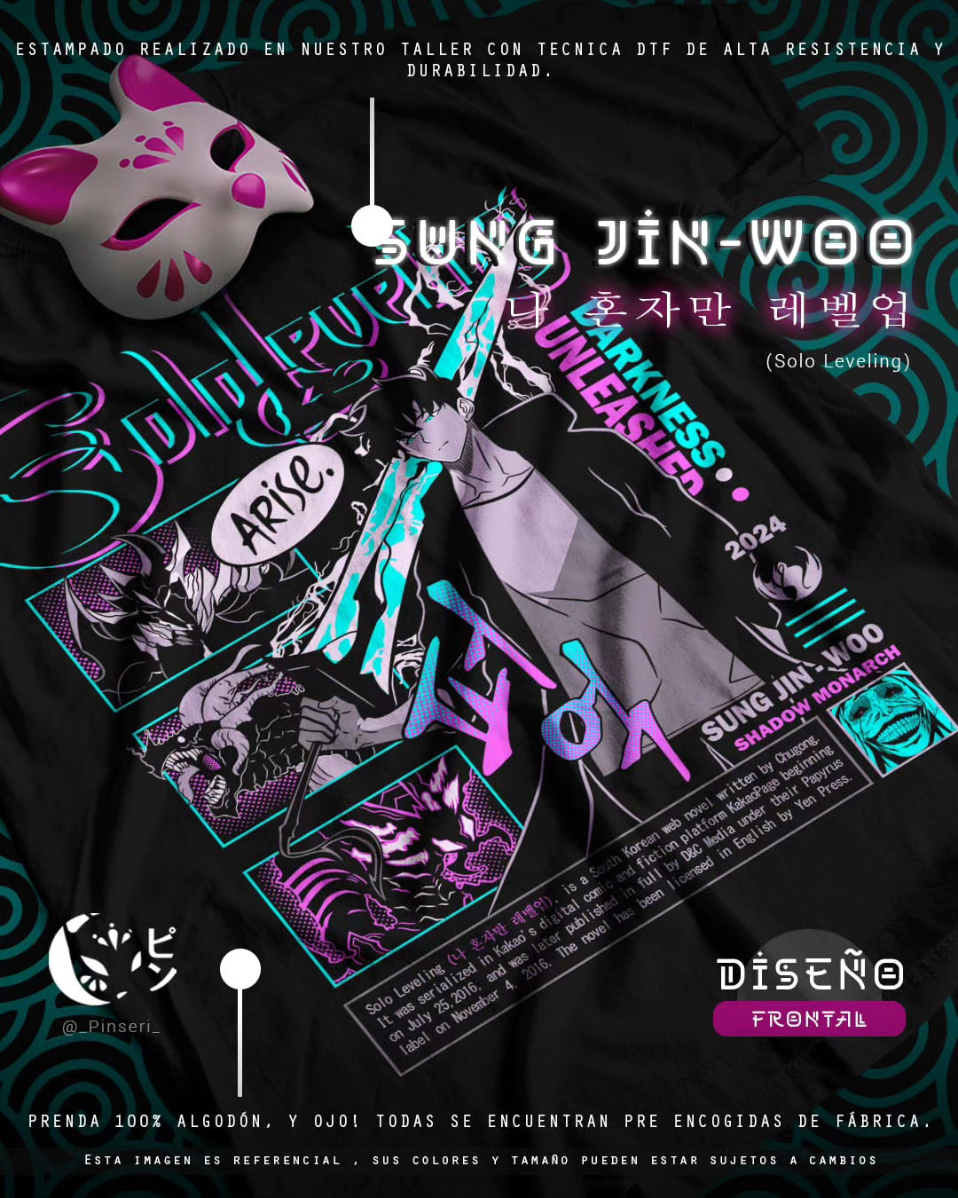 Diseño Sung Jin Woo - Solo Leveling Tradicional