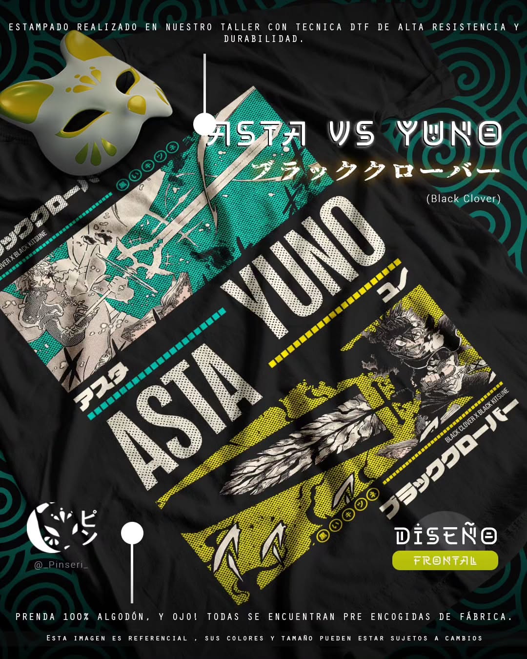 Diseño Asta VS Yuno - Black Clover Tradicional