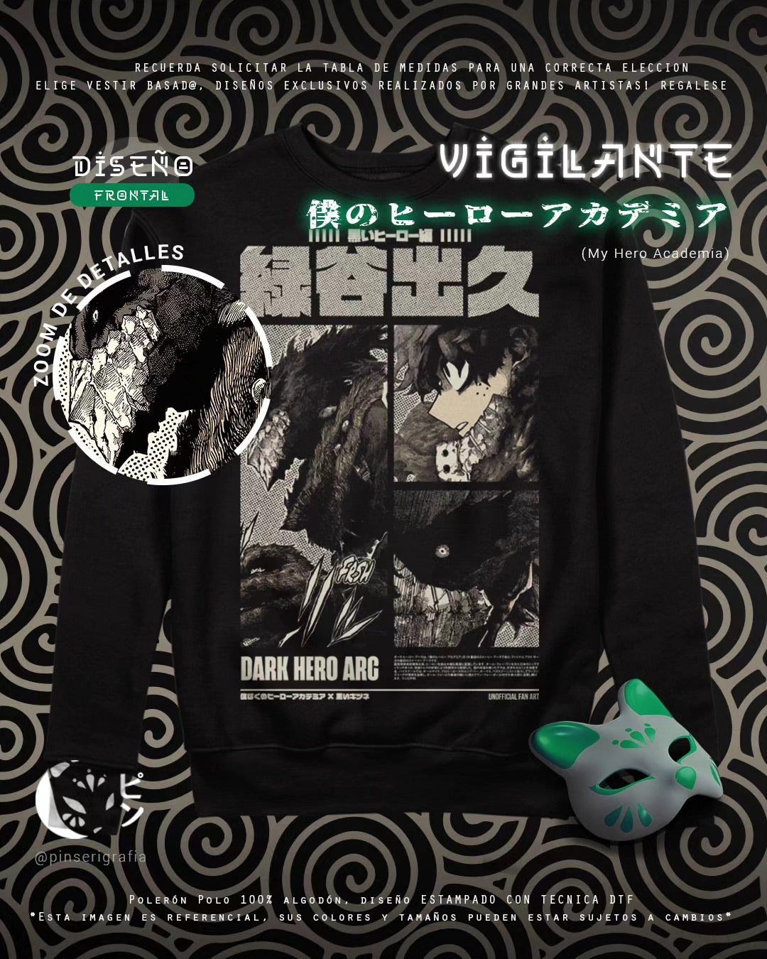 Polo Diseño Deku Vigilante - My Hero Academia Tradicional