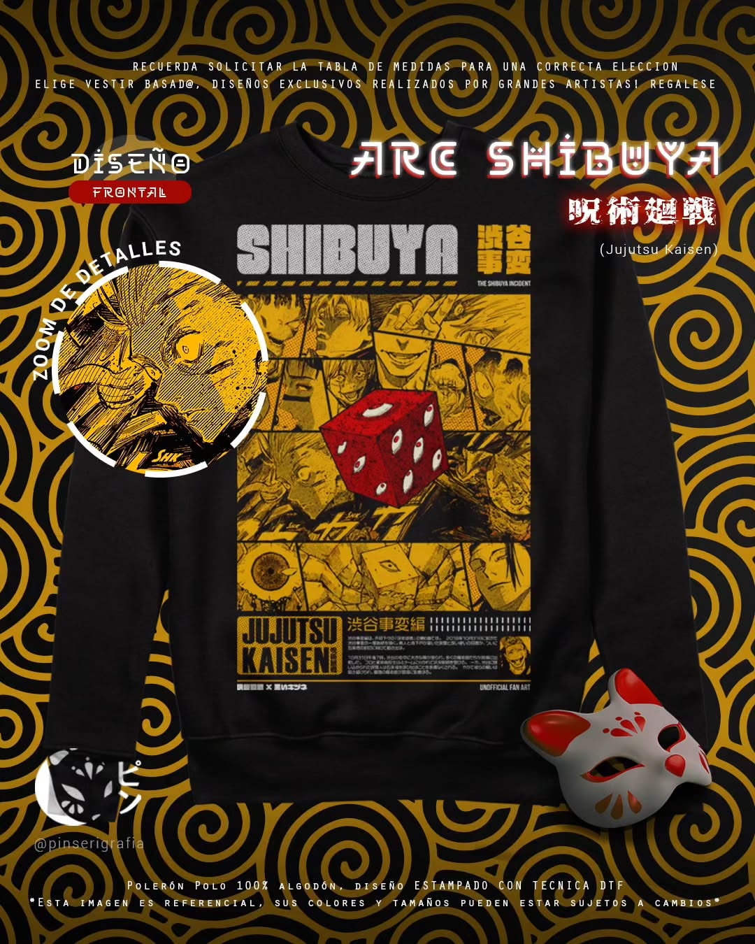 Polo Diseño Arco Shibuya - Jujutsu Kaisen Tradicional