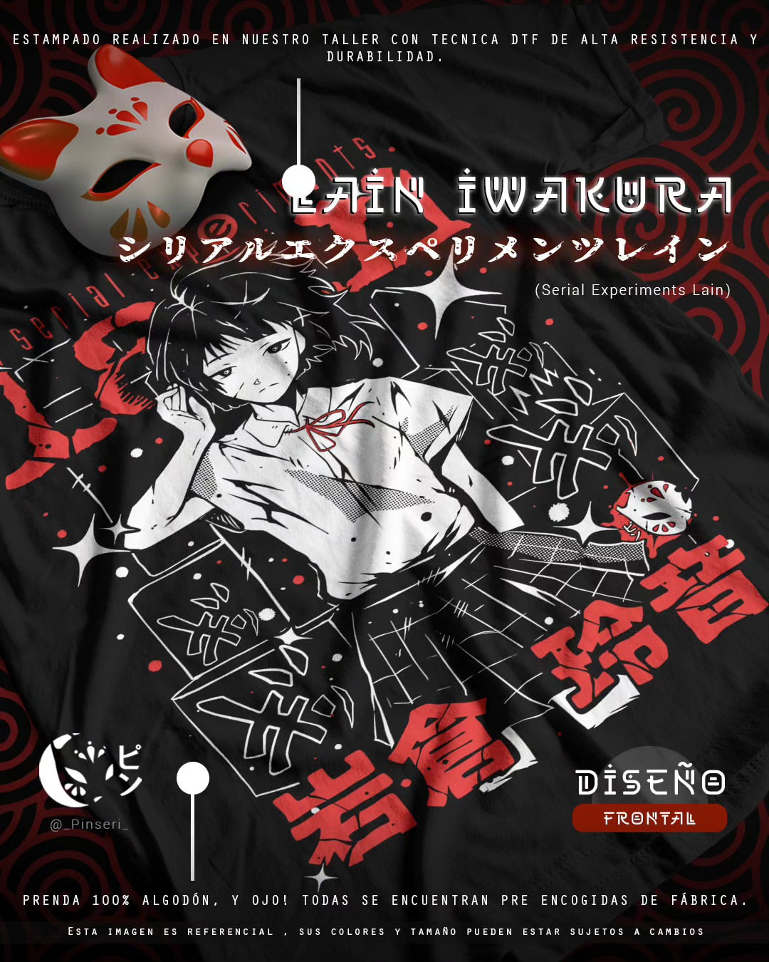 Diseño Lain Iwakura - Serial Experiments Lain Tradicional