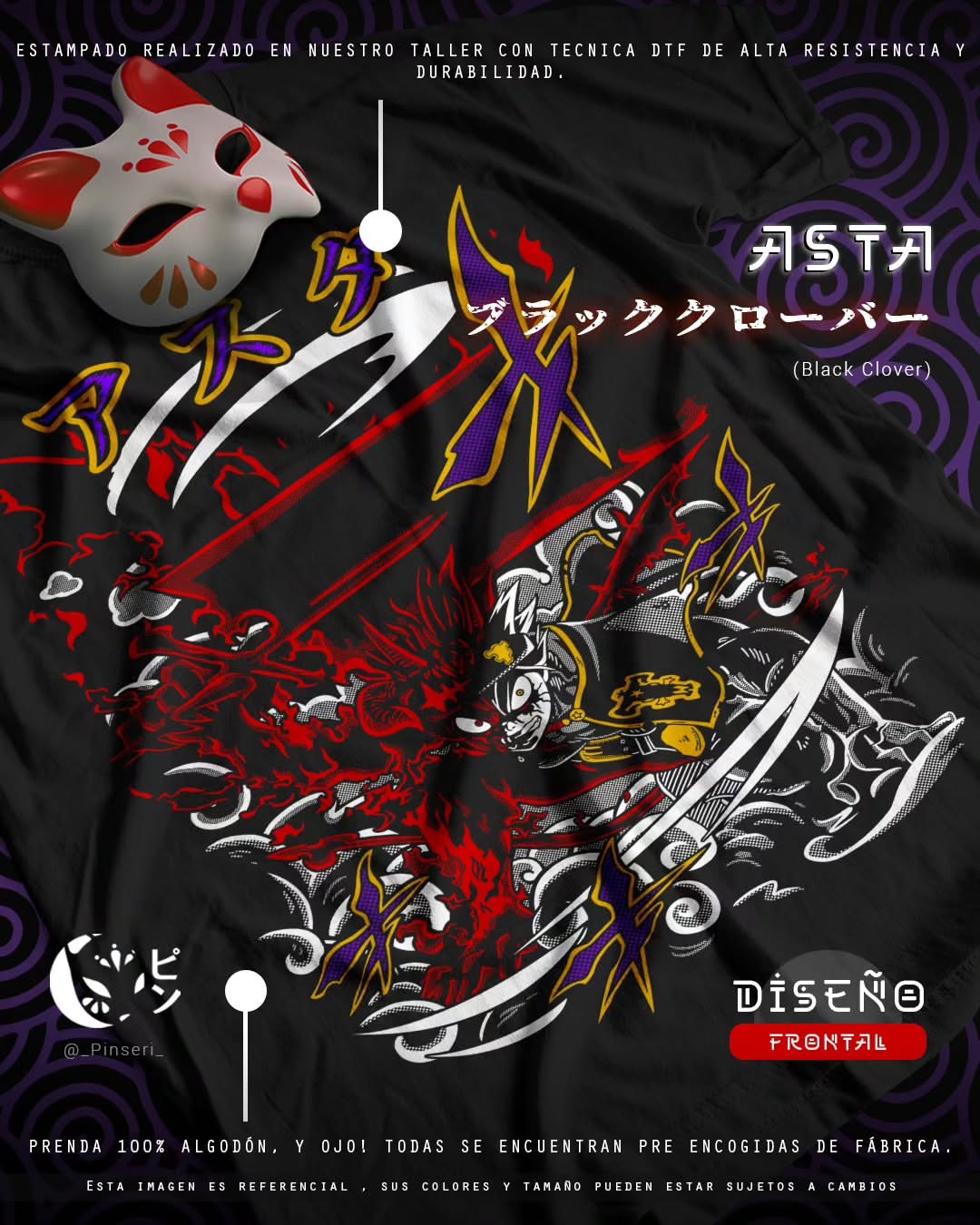 Diseño Asta - Black Clover Tradicional