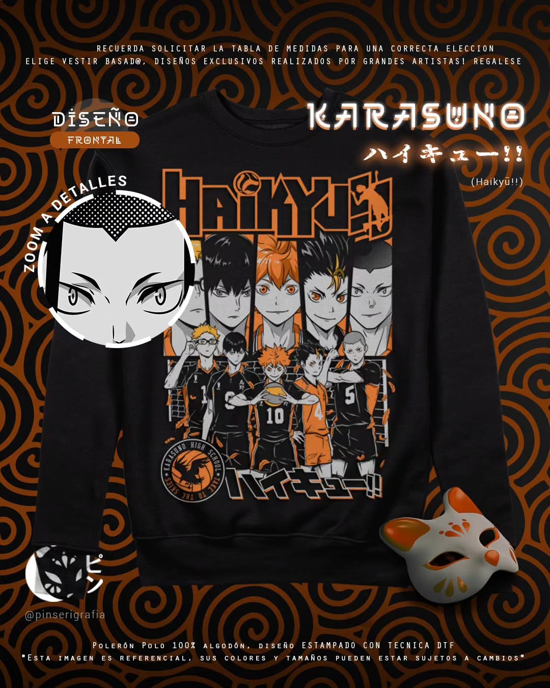 Polo Karasuno - Haikyū!! Tradicional
