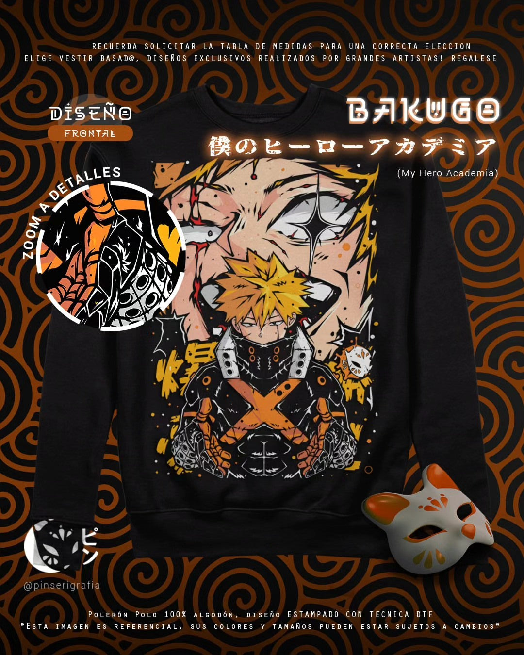 Polo Diseño Bakugo - My Hero Academia Tradicional
