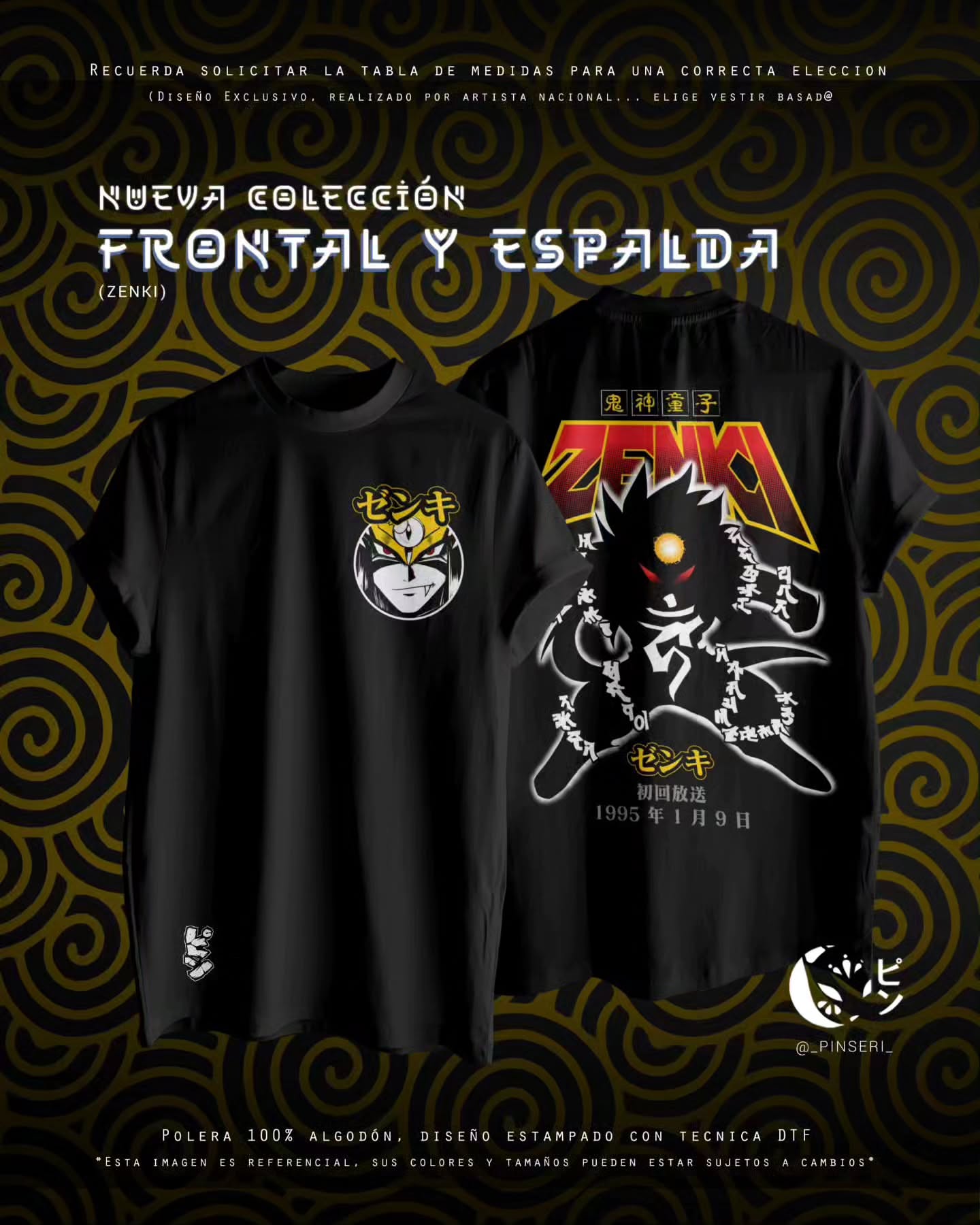 Diseño Zenki - Kishin Dōji Zenki Frontal y Espalda
