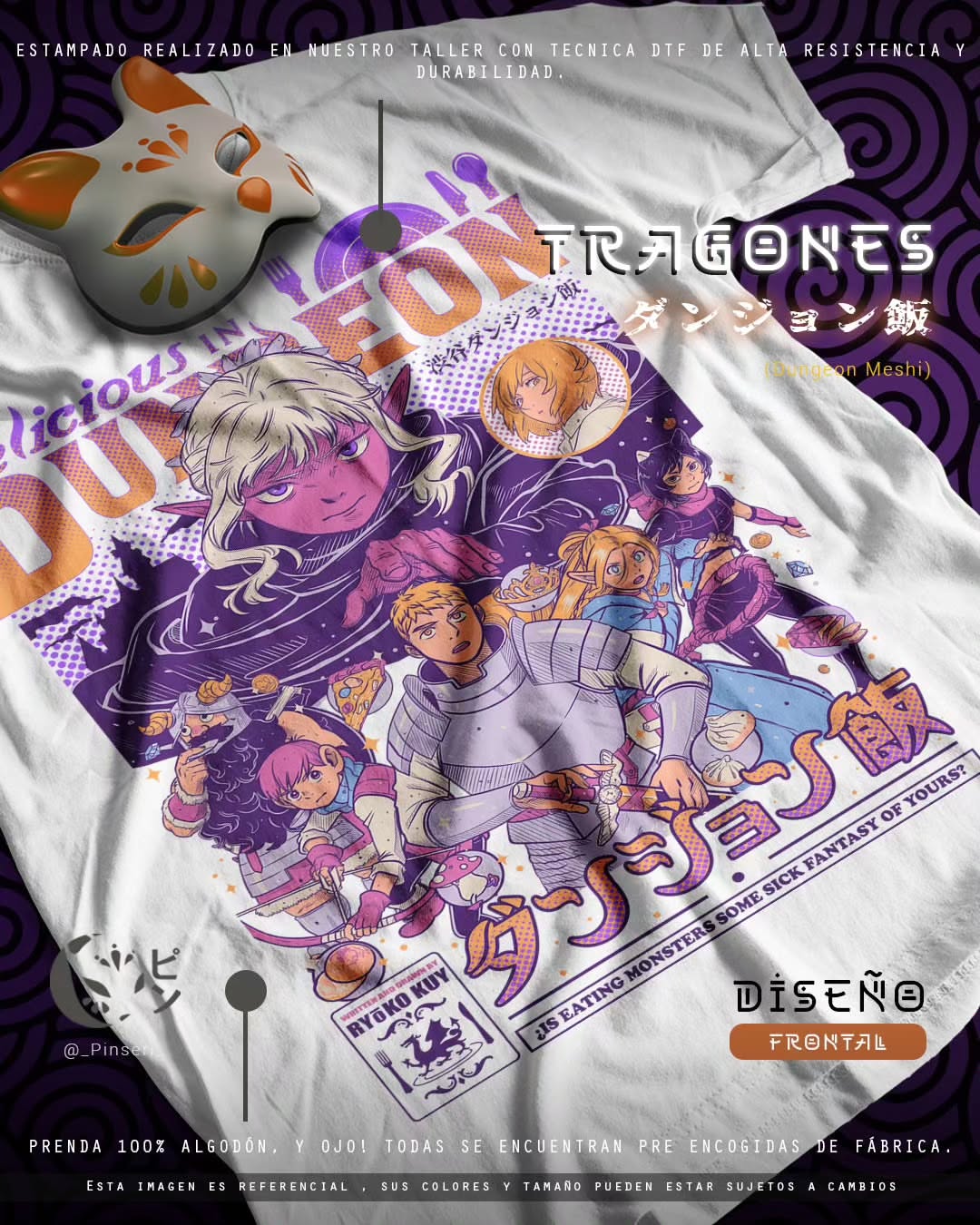 Diseño Tragones - Dungeon Meshi Tradicional