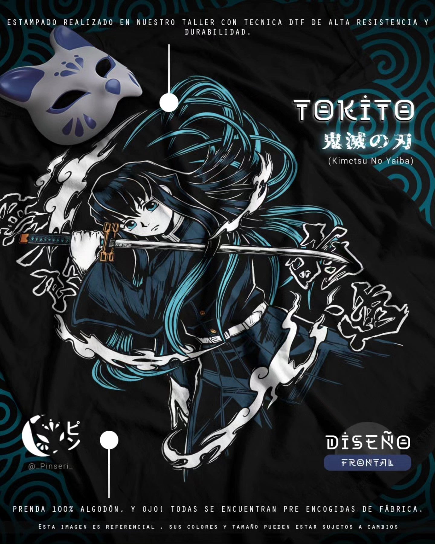 Diseño Muhichiro Tokito (v2) - Kimetsu no Yaiba Tradicional