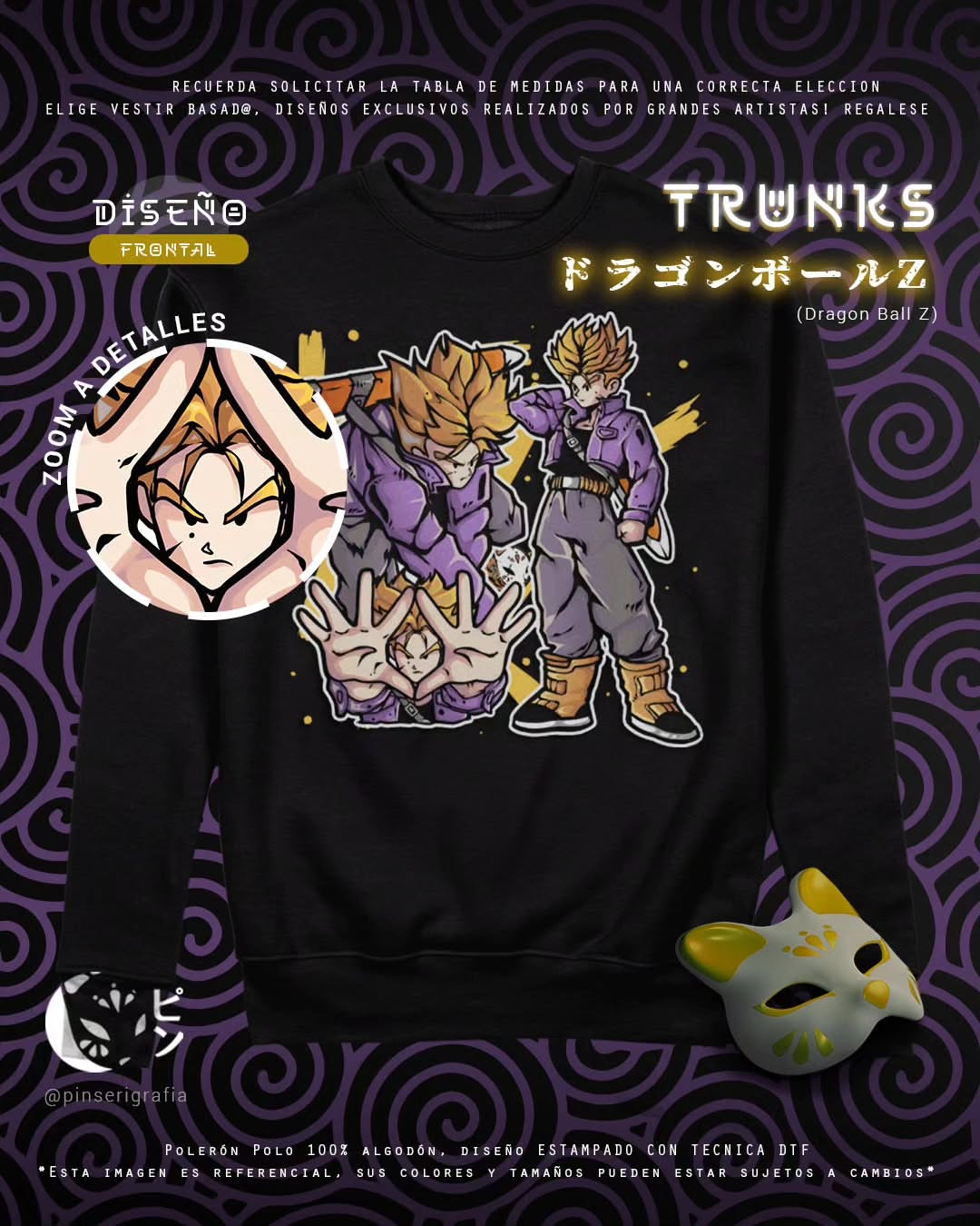 Polo Diseño Trunks - Dragon Ball Z