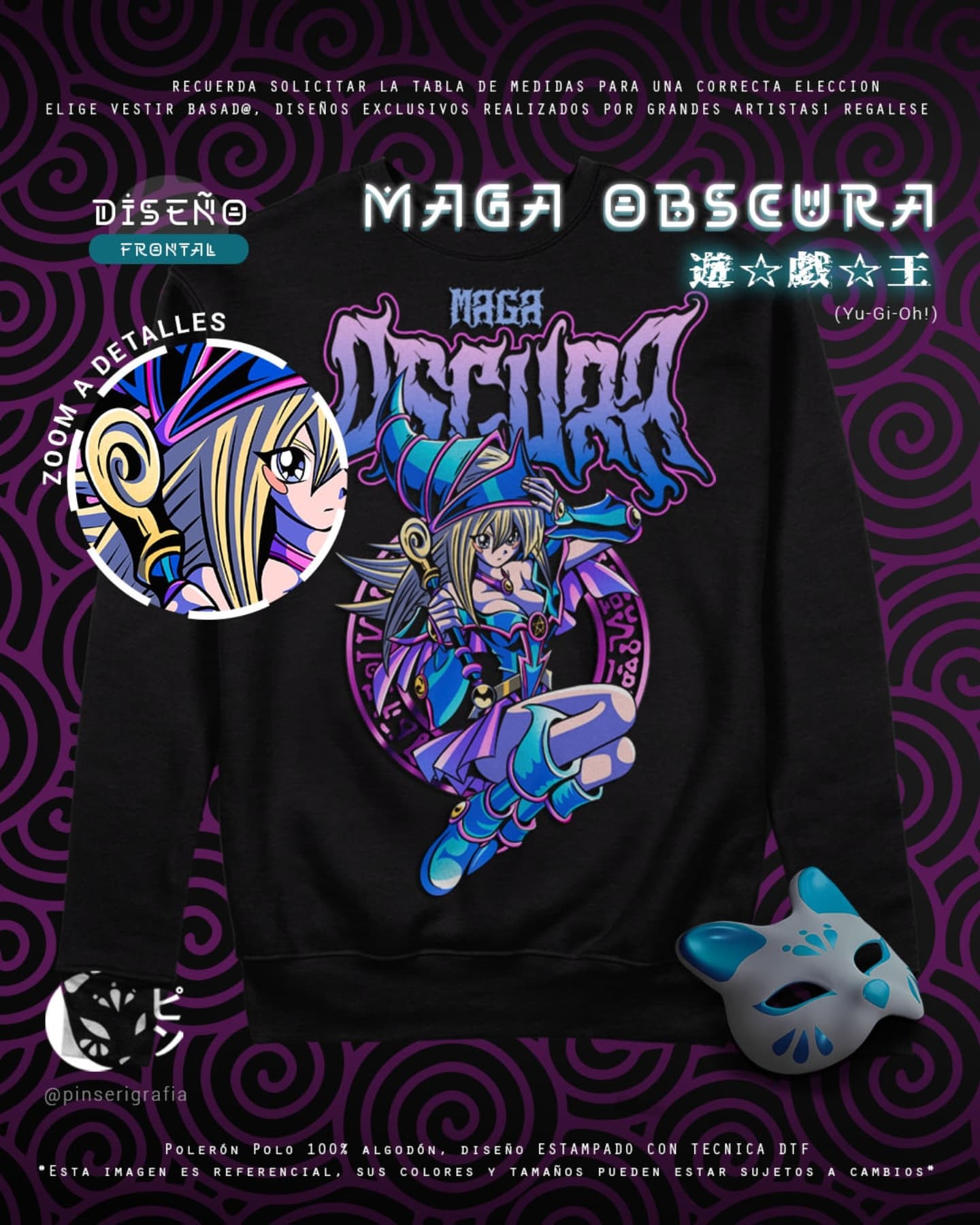 Polo Diseño Maga Oscura - Yu-Gi-Oh! Tradicional