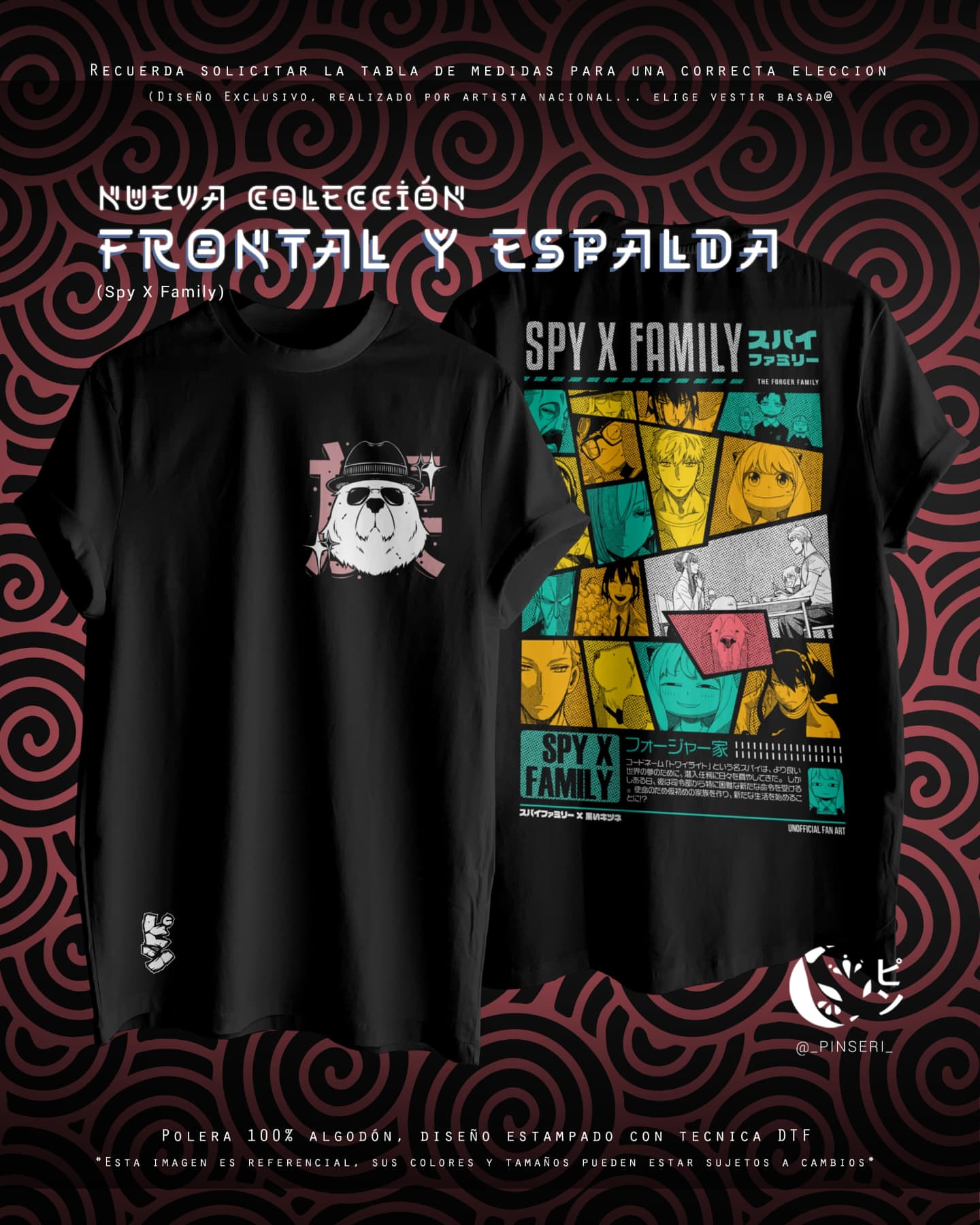 Diseño Operación Strix - Spy X Family Frontal y Espalda