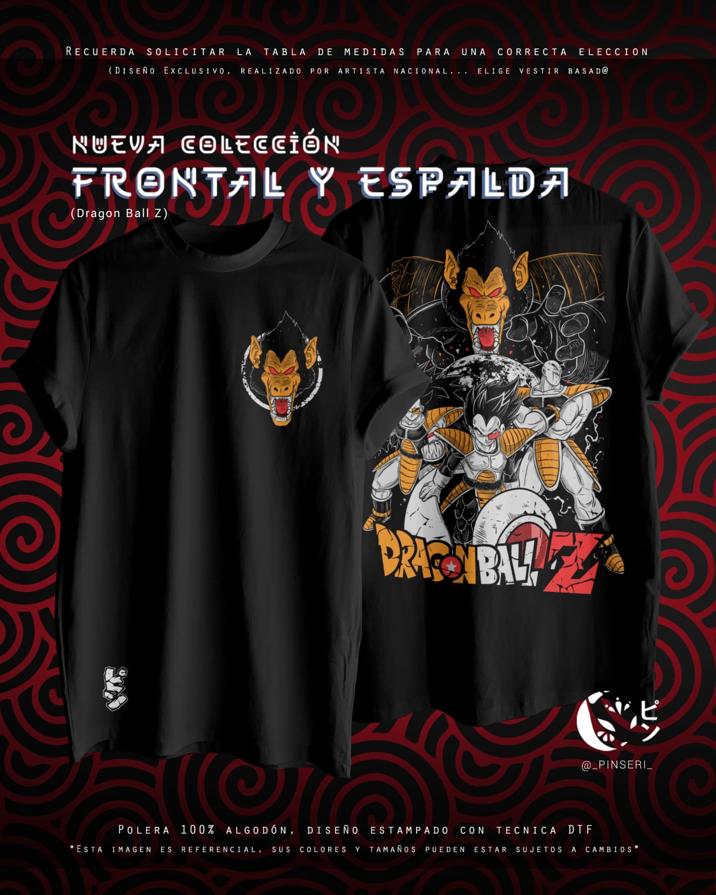 Diseño Bad Boys - Dragon Ball Z Frontal y Espalda