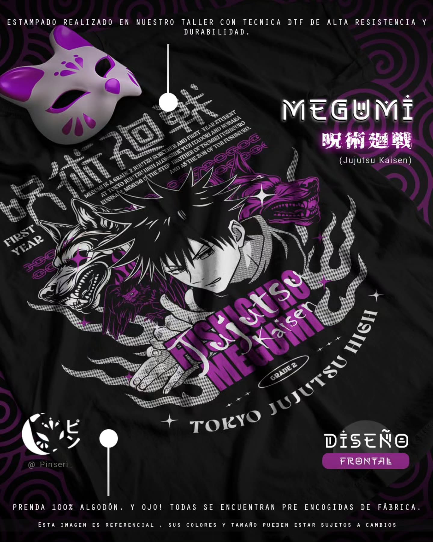 Diseño Megumi - Jujutsu Kaisen Tradicional