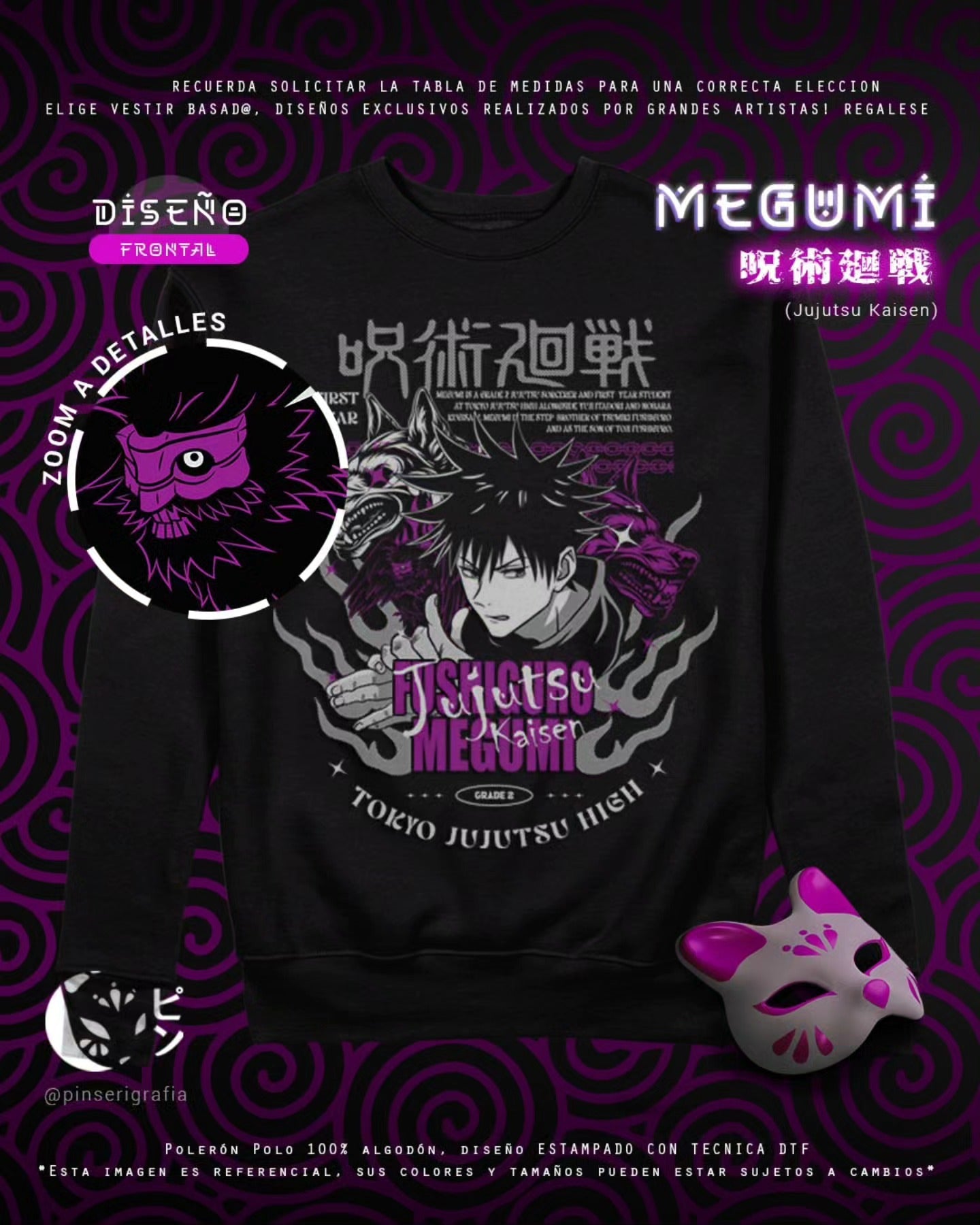 Polo Megumi - Jujutsu Kaisen Tradicional