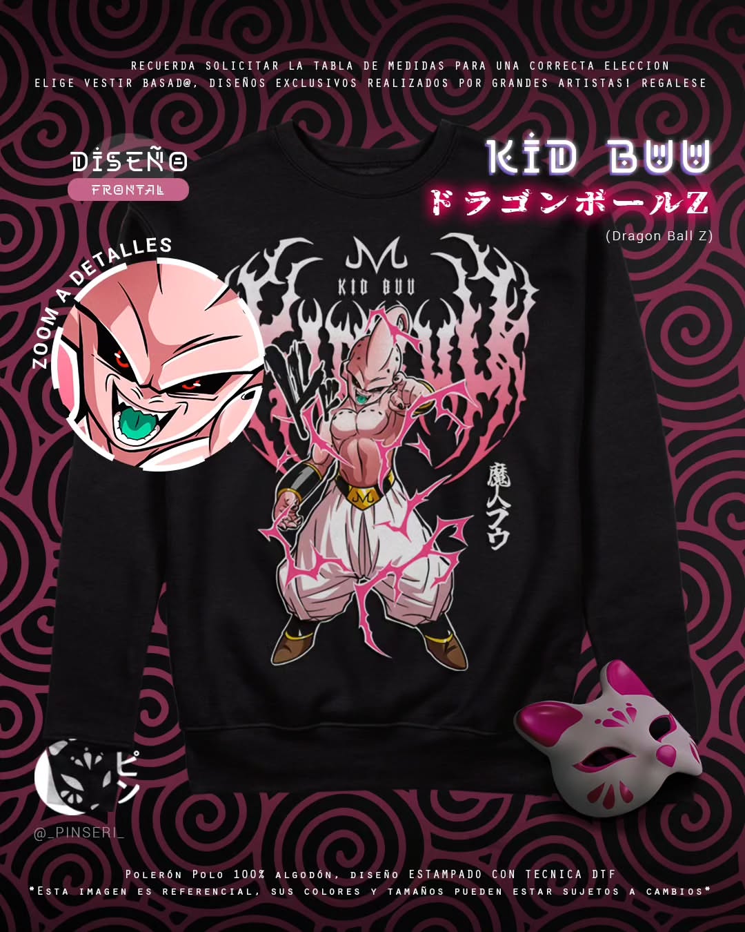 Polo Kid Buu - Dragon Ball Z Tradicional