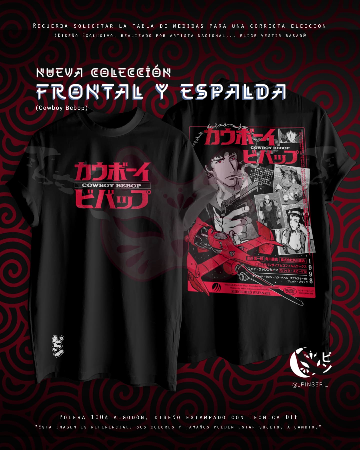 Diseño Spike - Cowboy Bebop Frontal y Espalda