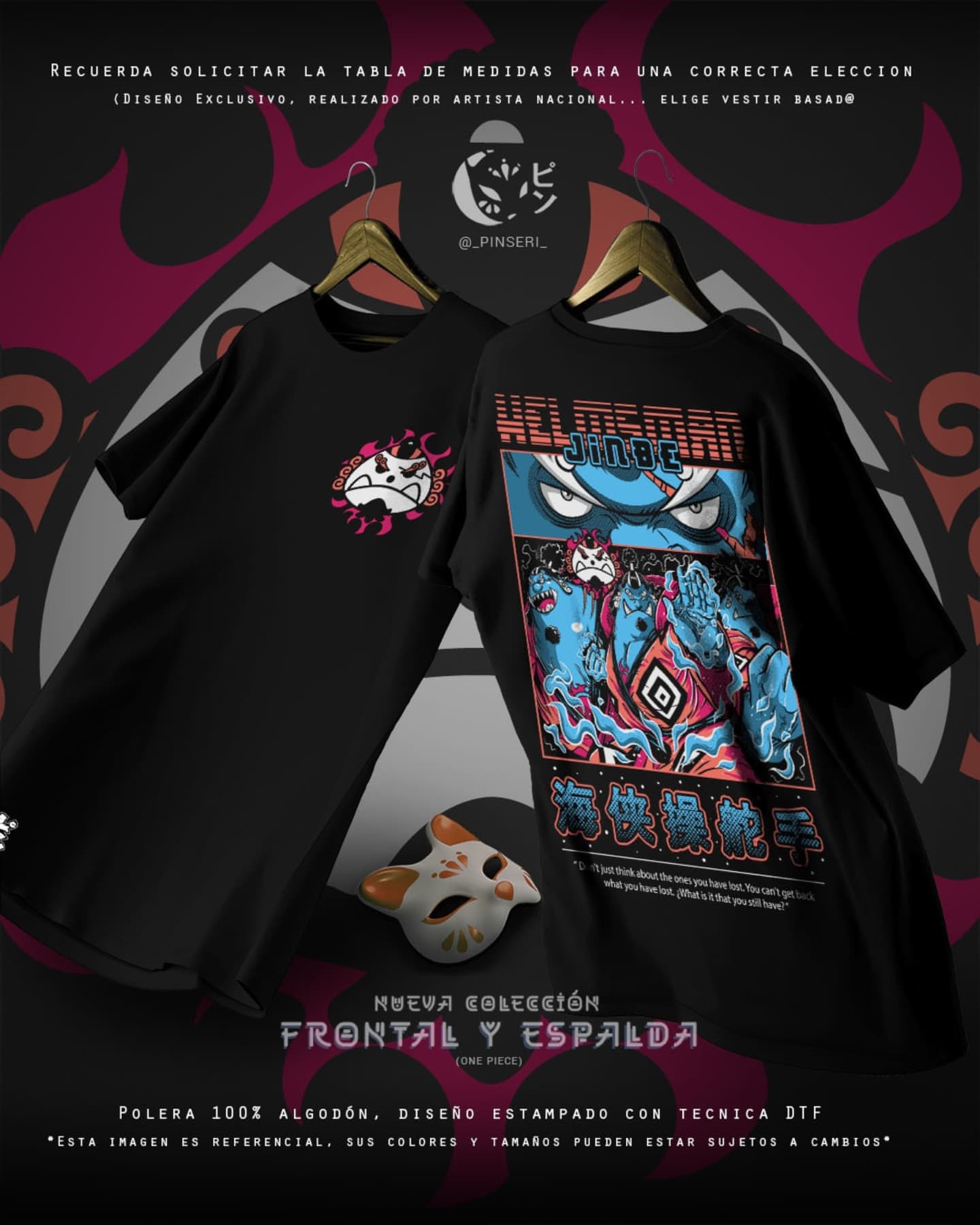 Diseño Jinbē - One Piece Frontal y Espalda