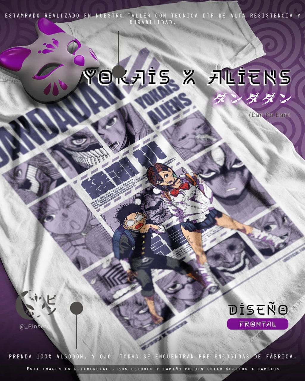 Diseño Yokais & Aliens - Dan da dan Tradicional