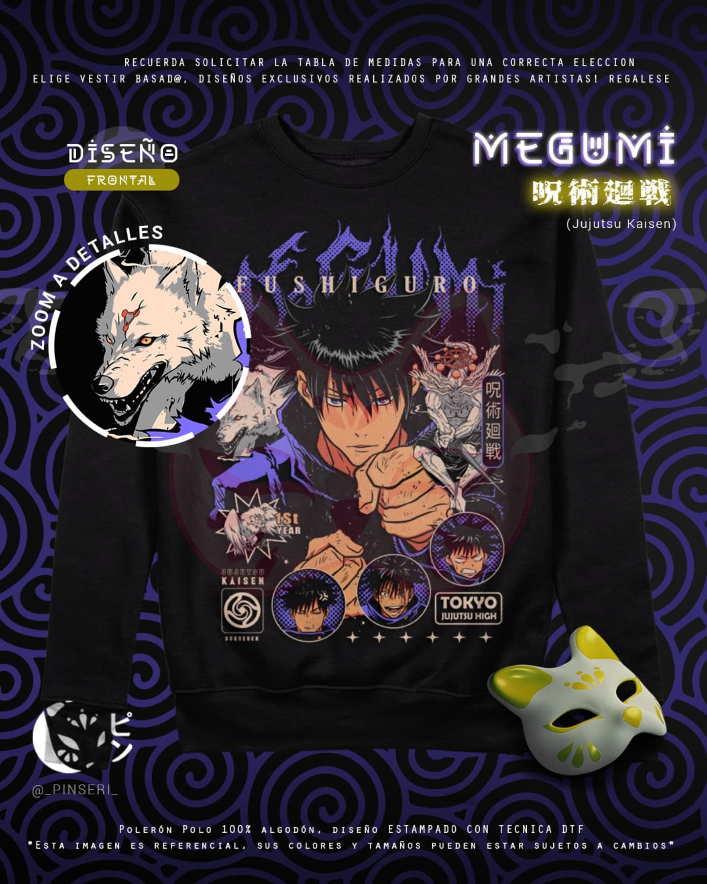Polo Megumi Fushiguro - Jujutsu Kaisen