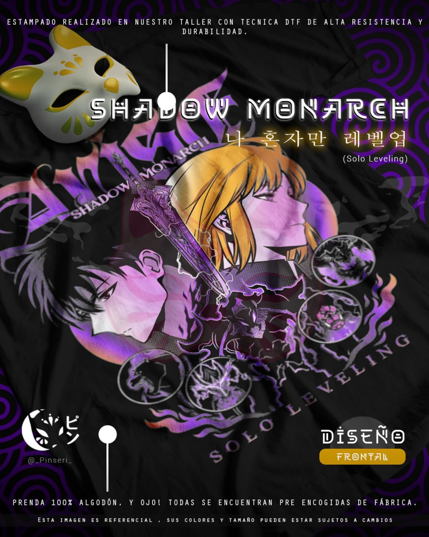 Diseño Shadow Monarch - Solo Leveling Tradicional