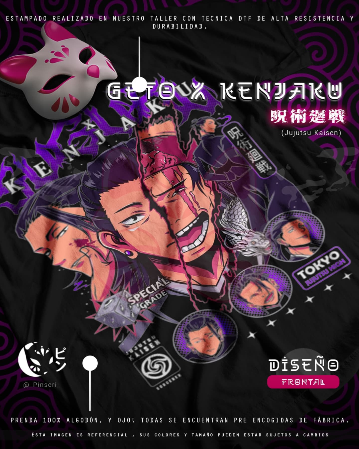 Diseño Getō / Kenjaku - Jujutsu Kaisen Tradicional