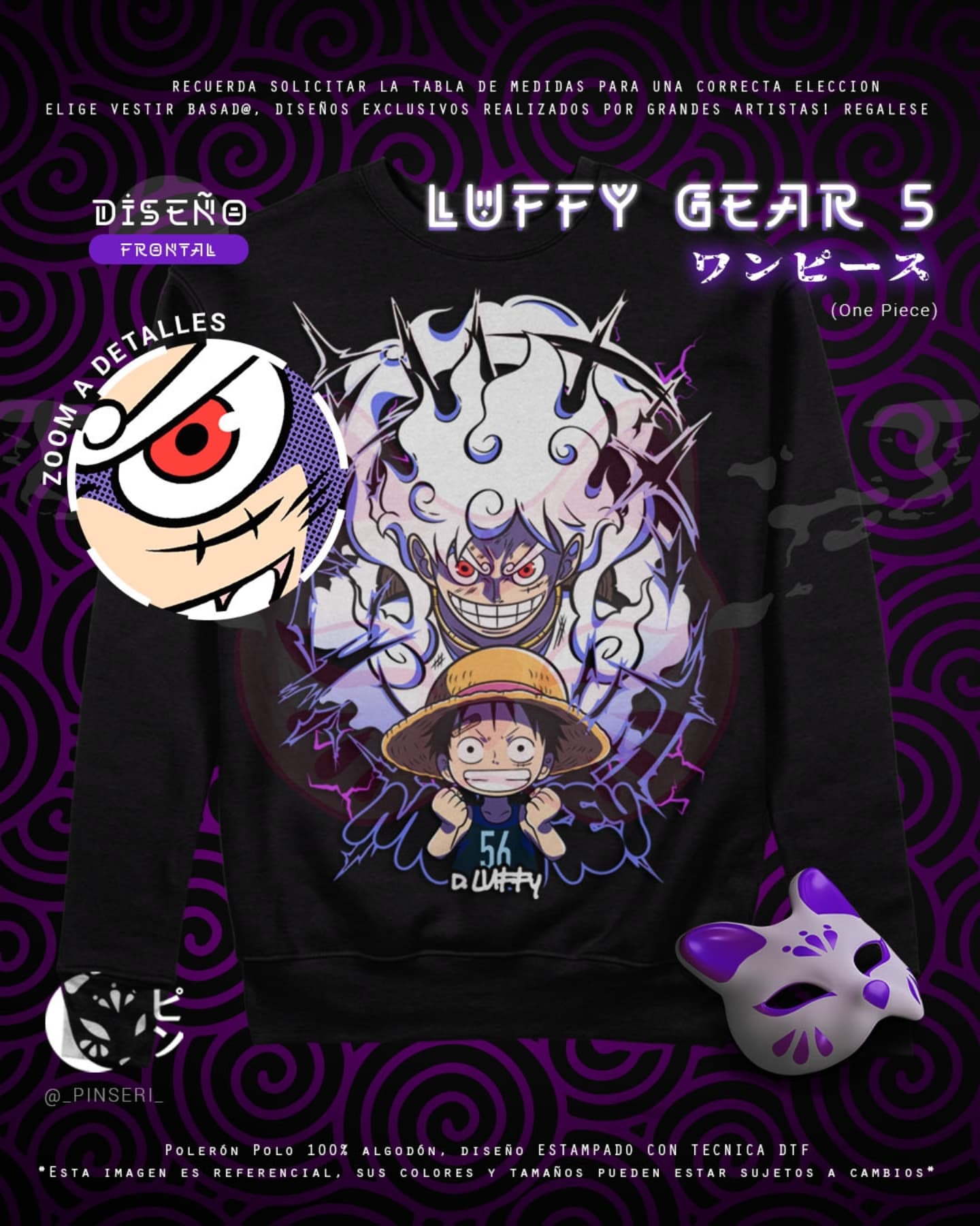 Polo Luffy Gear 5 - One Piece