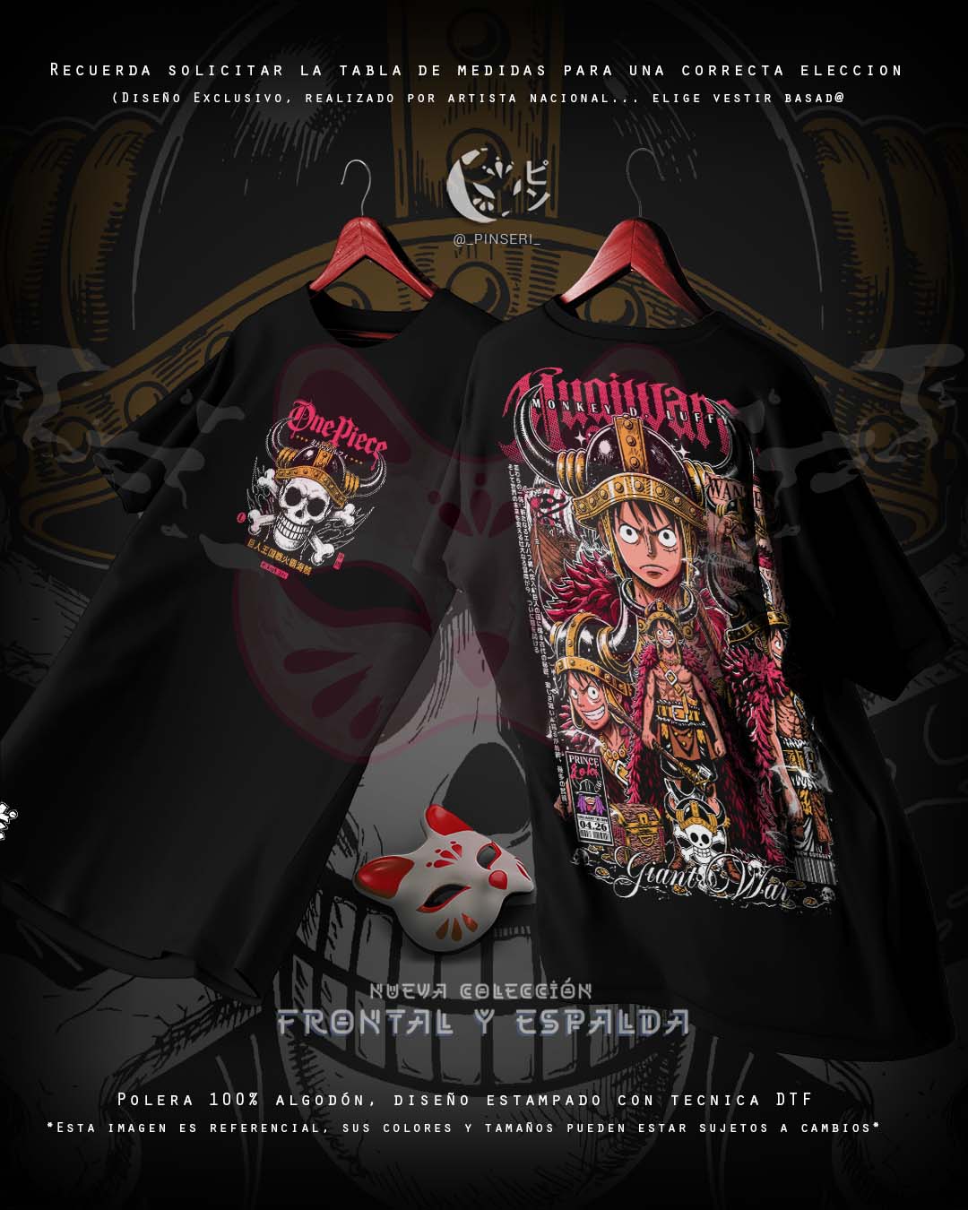 Diseño Luffy Elbaph - One Piece Frontal y Espalda