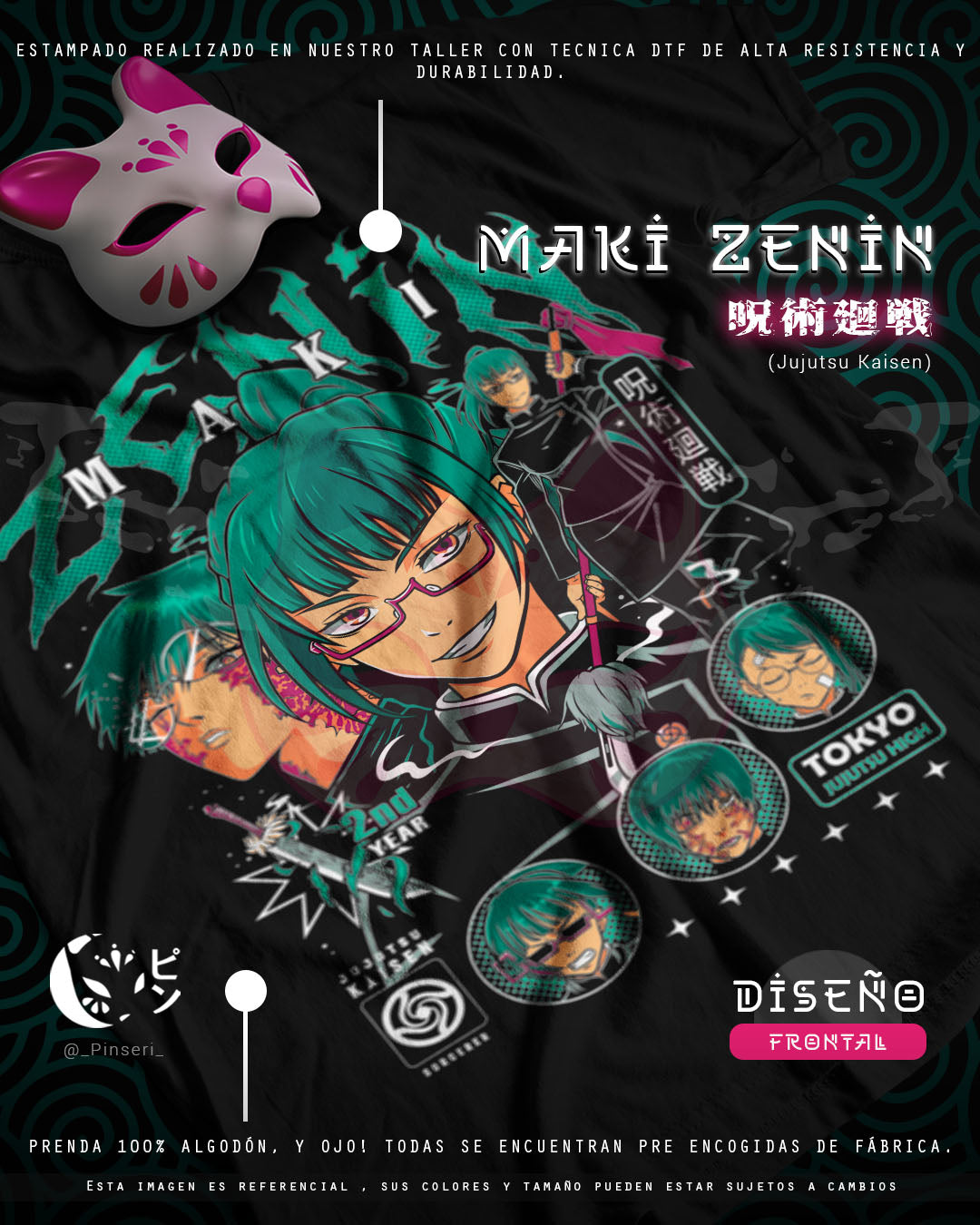 Diseño Maki Zenin - Jujutsu Kaisen Tradicional
