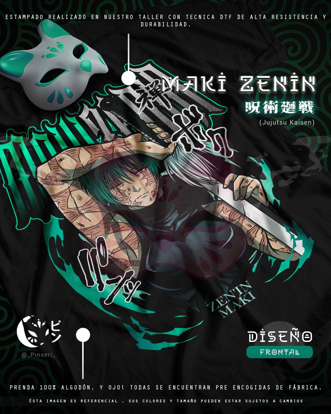 Diseño Maki Chambeadora - Jujutsu Kaisen Tradicional