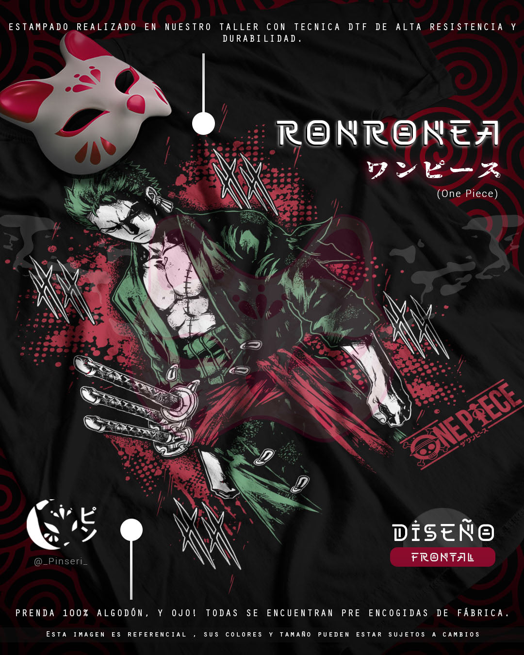 Diseño Zoro - One Piece Tradicional